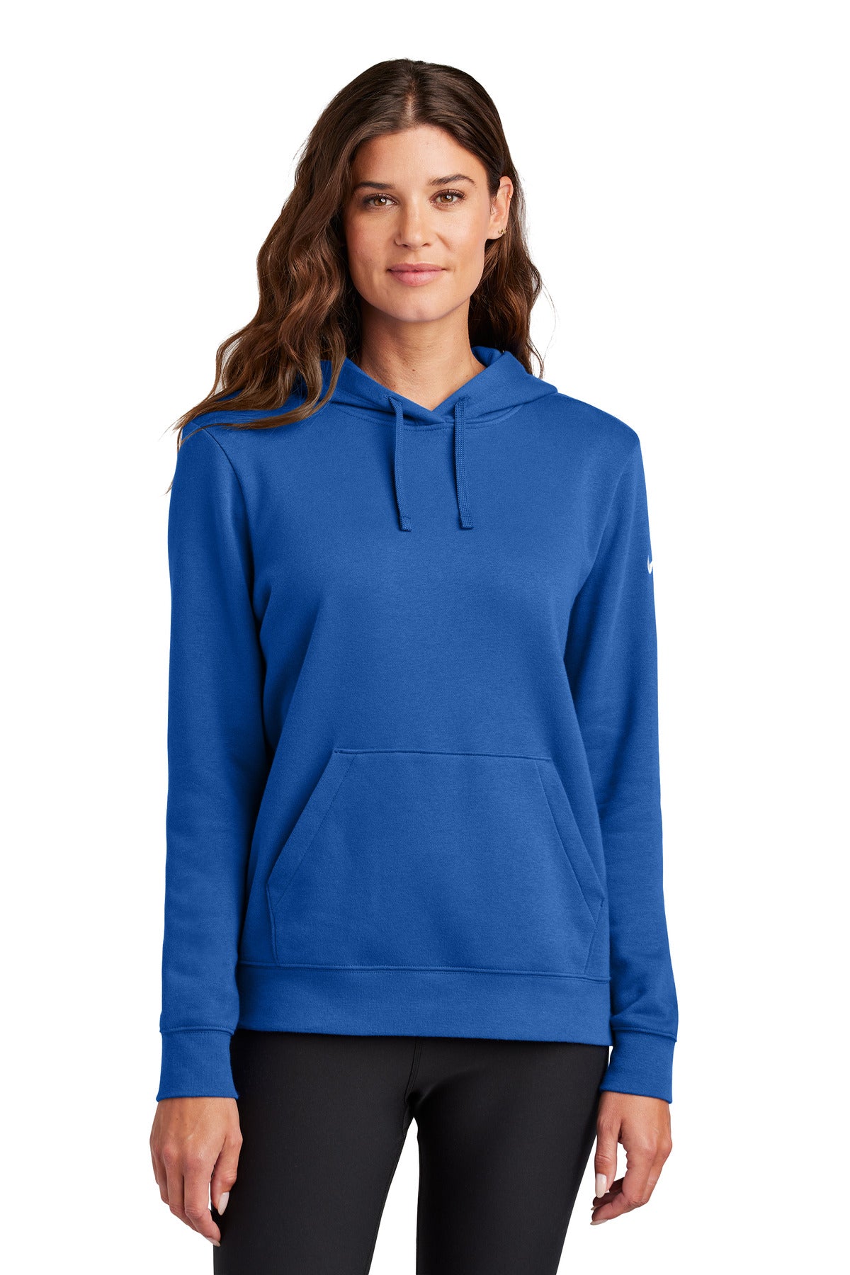 Custom Embroidery or DTF Print - Nike Women's Club Fleece Sleeve Swoosh Pullover Hoodie NKFD9889