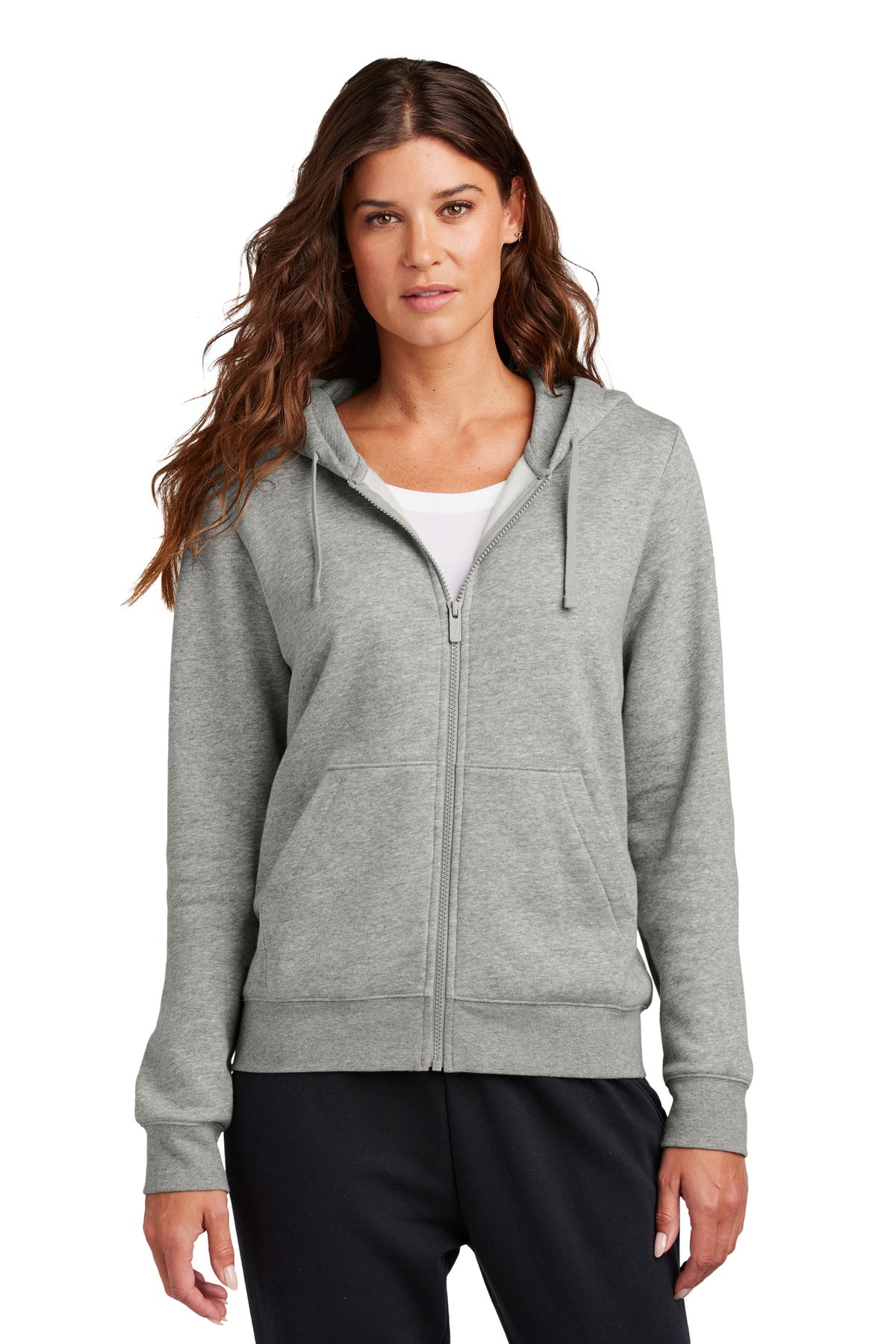 Custom Embroidered - Nike Ladies Club Fleece Sleeve Swoosh Full-Zip Hoodie NKFD9890