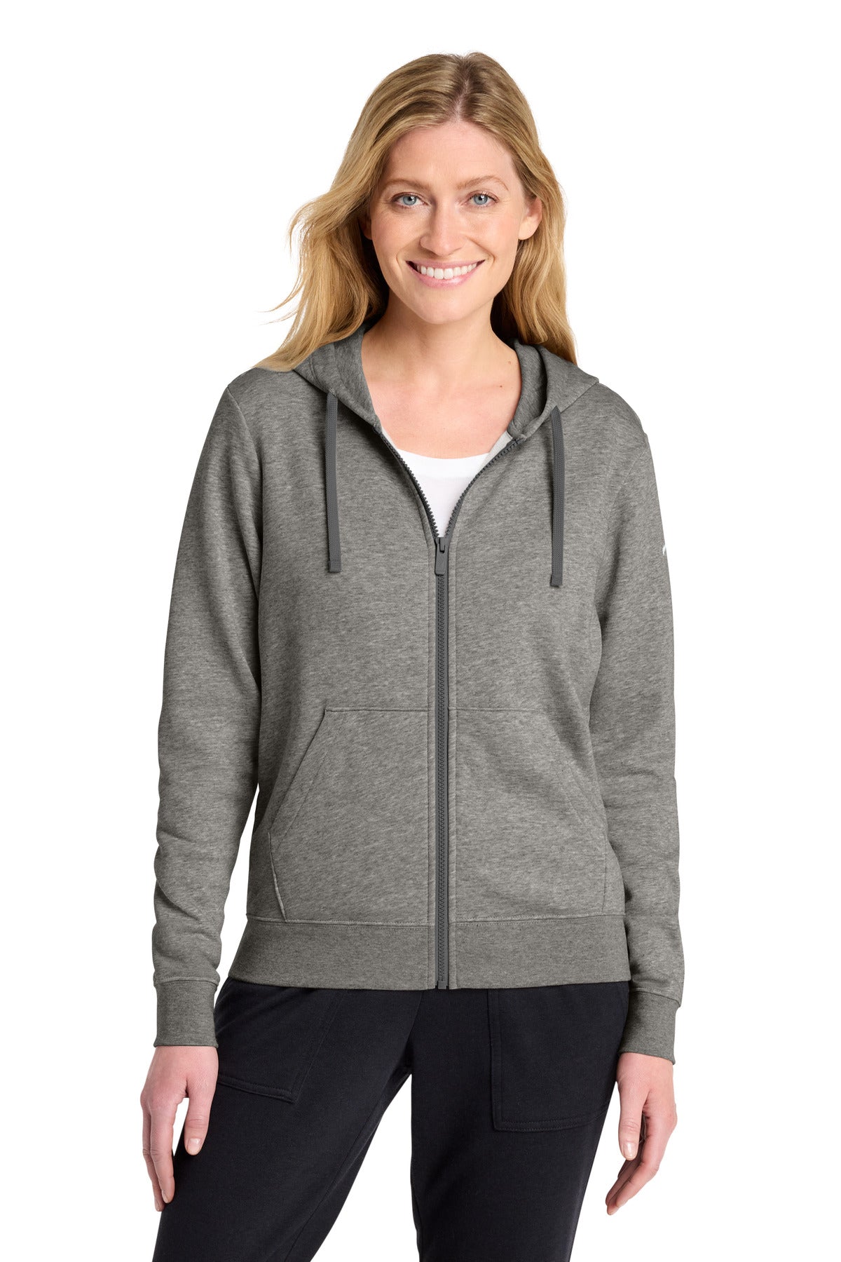 Custom Embroidery or DTF Print - Nike Women's Club Fleece Sleeve Swoosh Full-Zip Hoodie NKFD9890