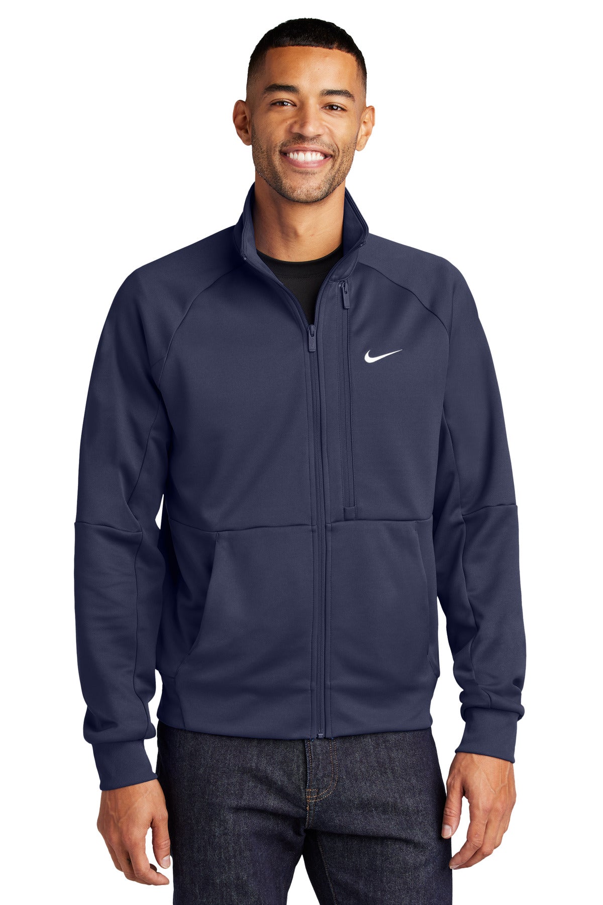 Custom Embroidery or DTF Print - Nike Full-Zip Chest Swoosh Jacket NKFD9891