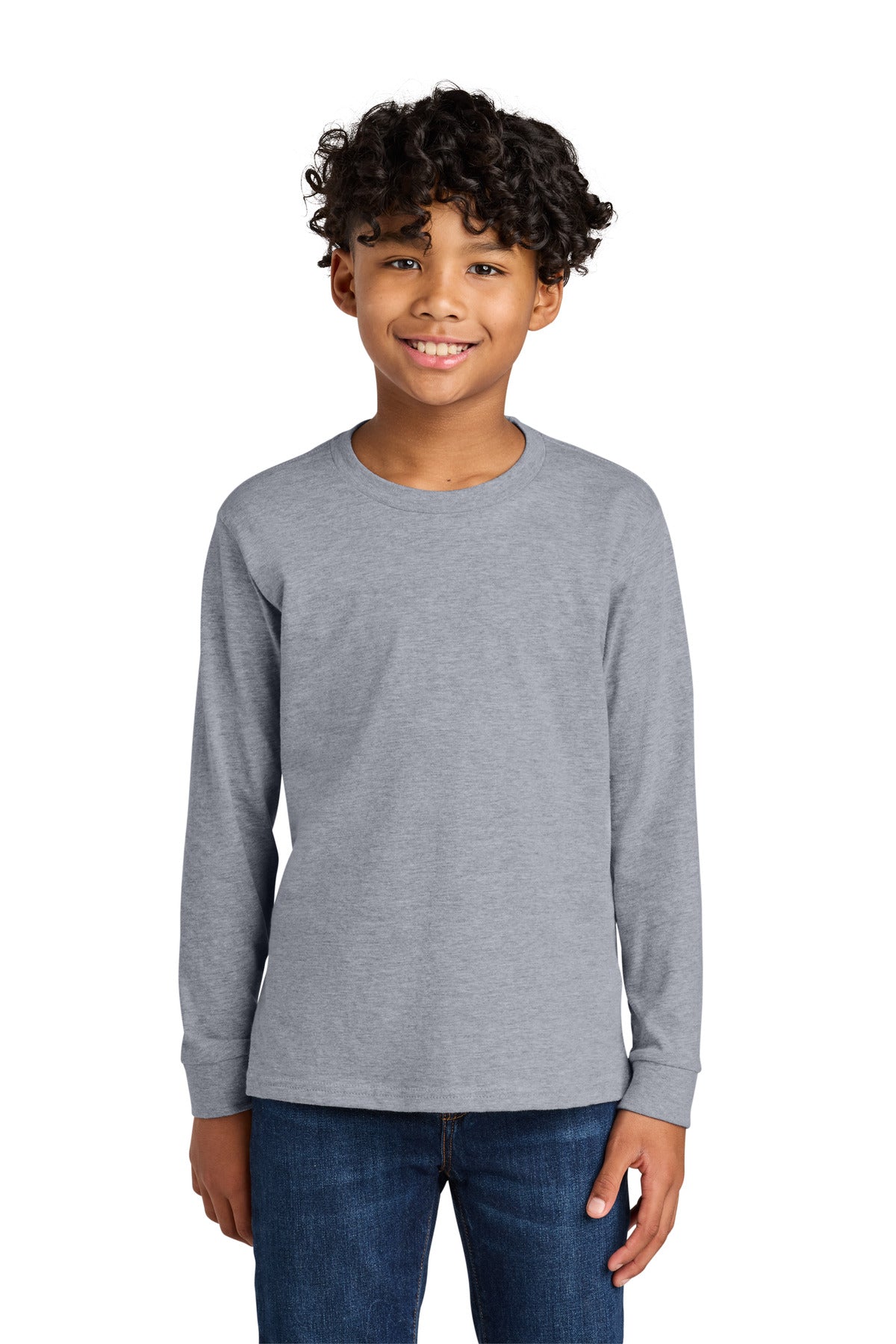 Custom Embroidery or DTF Print - Next Level Apparel ®  Youth Cotton Long Sleeve Tee NL3311