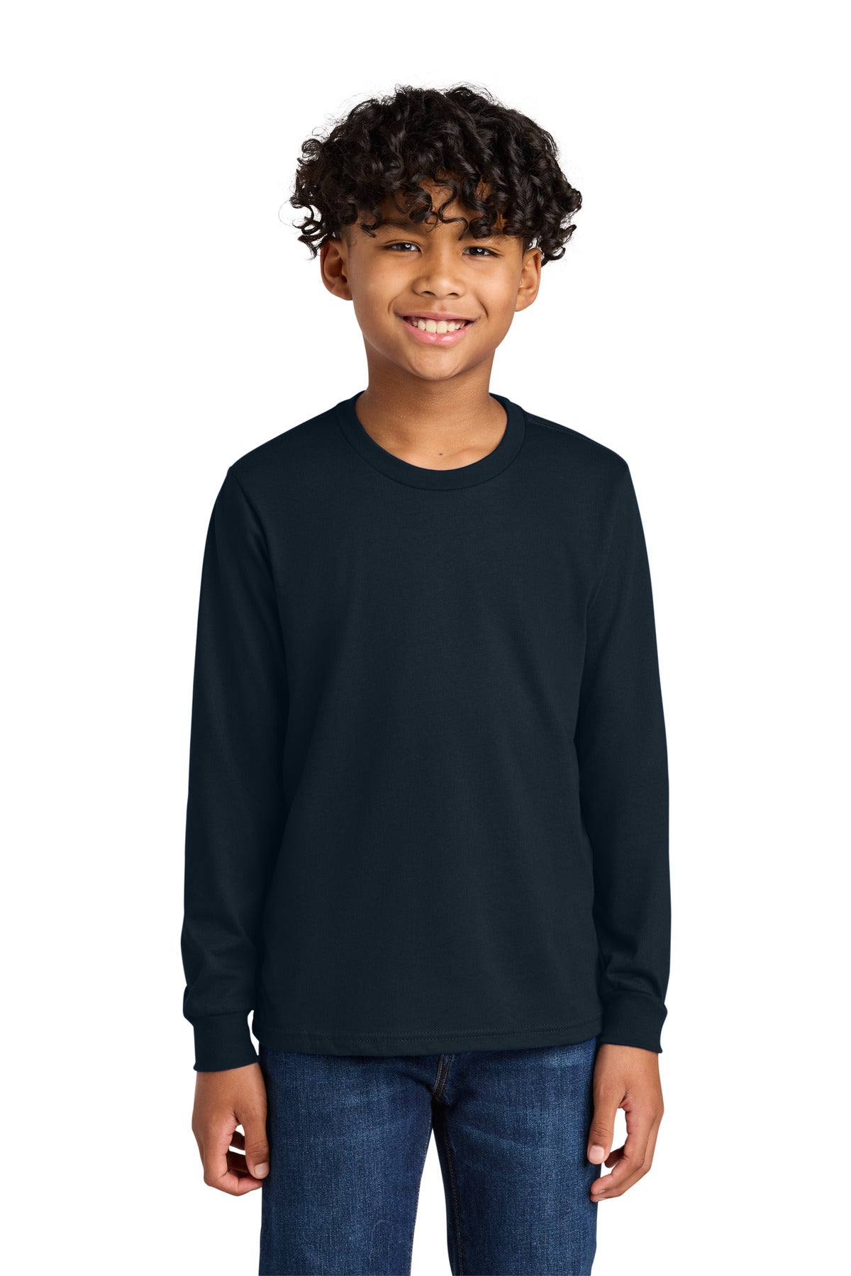 Custom Embroidery or DTF Print - Next Level Apparel ®  Youth Cotton Long Sleeve Tee NL3311