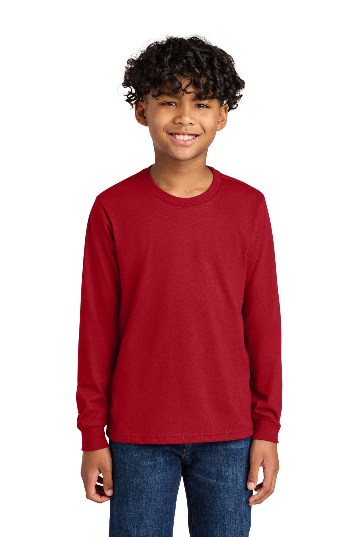 Custom Embroidery or DTF Print - Next Level Apparel ®  Youth Cotton Long Sleeve Tee NL3311