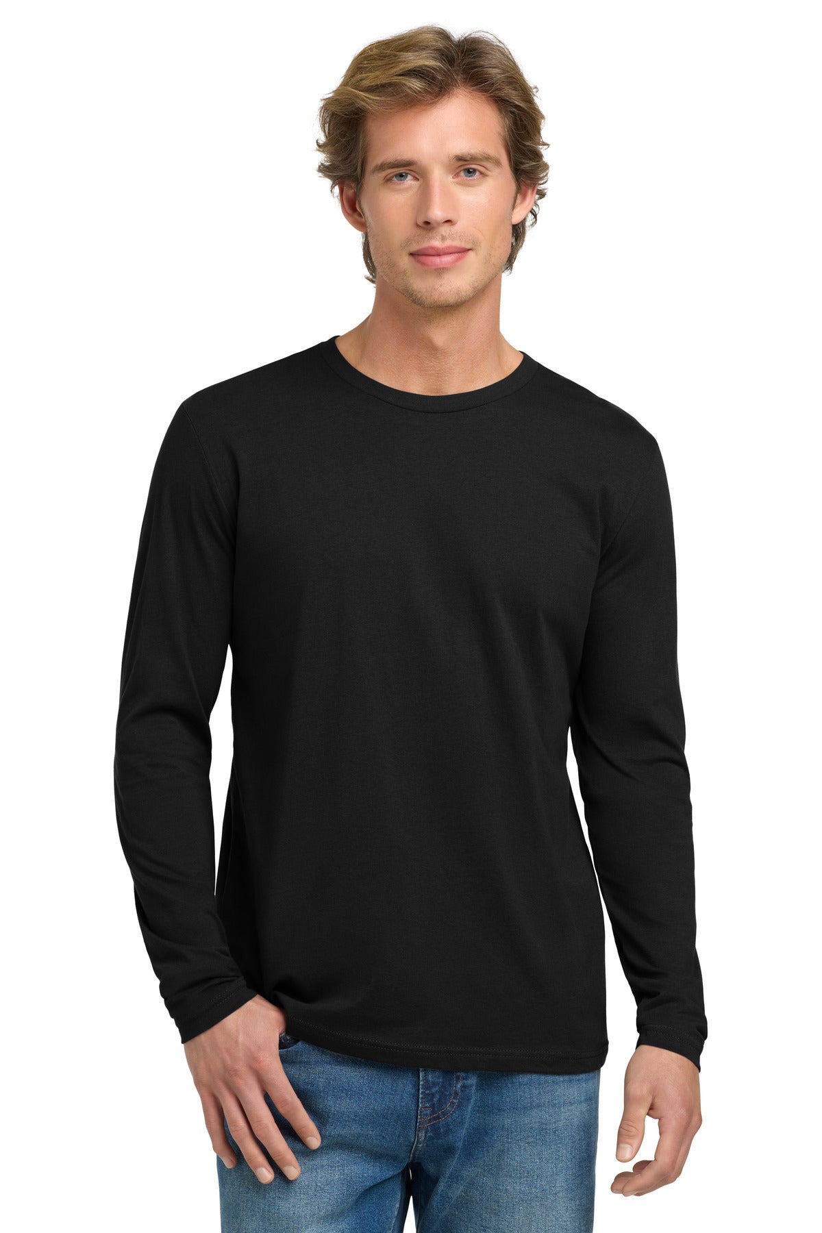 Custom Embroidery or DTF Print - Next Level Apparel ®  Cotton Long Sleeve Tee. NL3601
