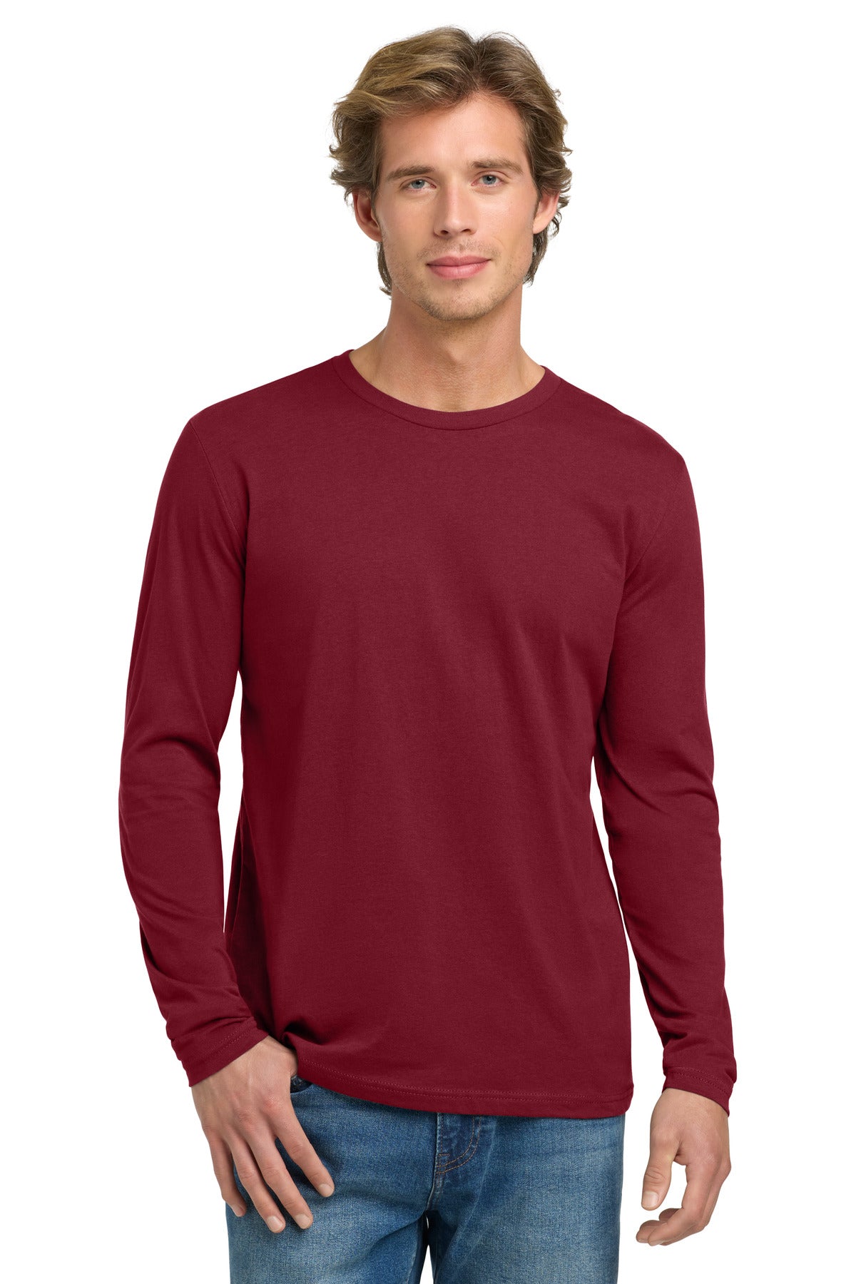 Custom Embroidery or DTF Print - Next Level Apparel ®  Cotton Long Sleeve Tee. NL3601