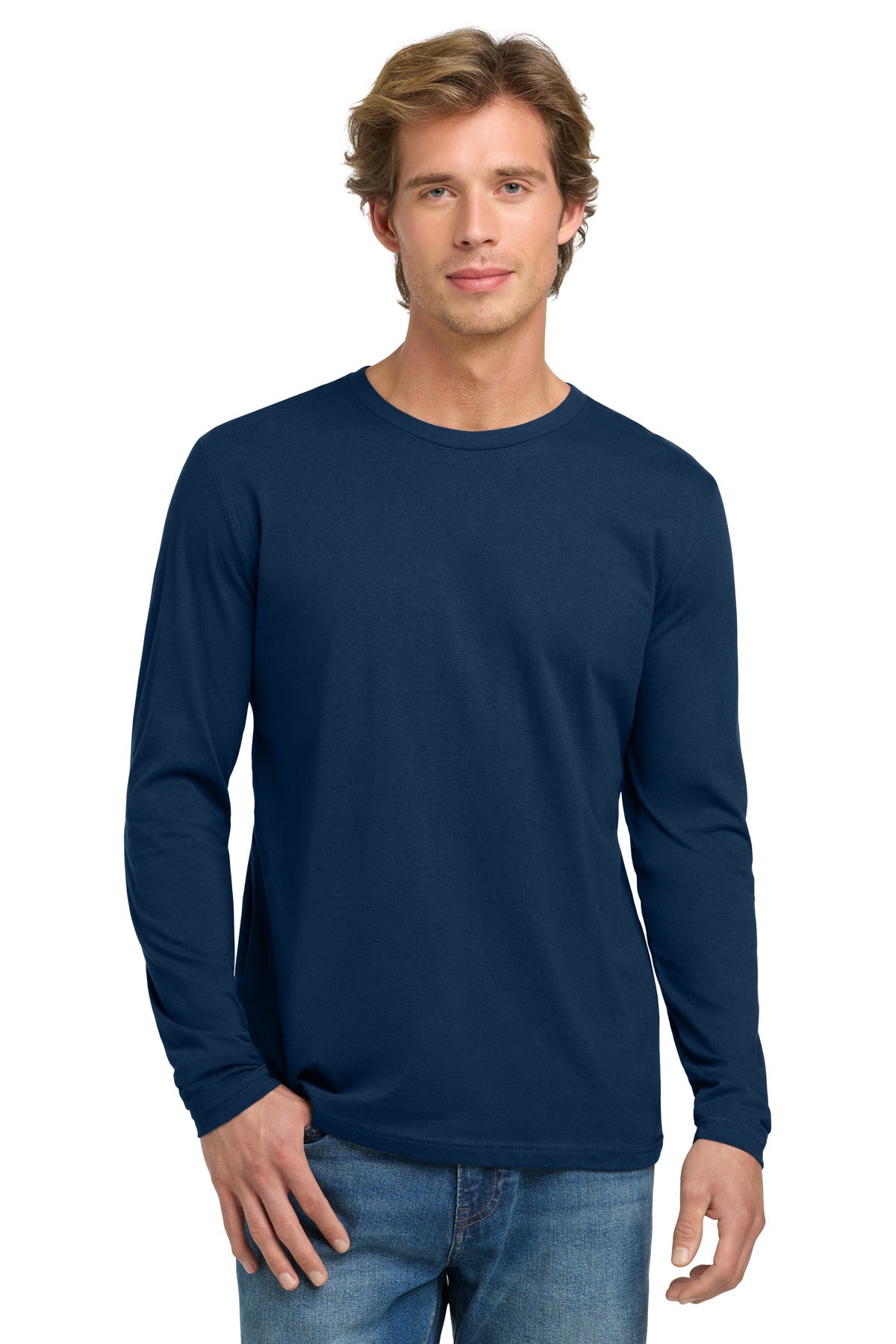 Custom Embroidery or DTF Print - Next Level Apparel ®  Cotton Long Sleeve Tee. NL3601