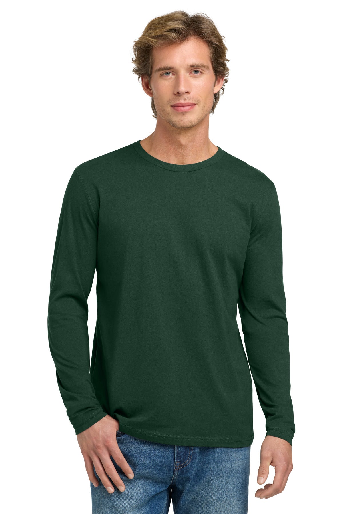 Custom Embroidery or DTF Print - Next Level Apparel ®  Cotton Long Sleeve Tee. NL3601