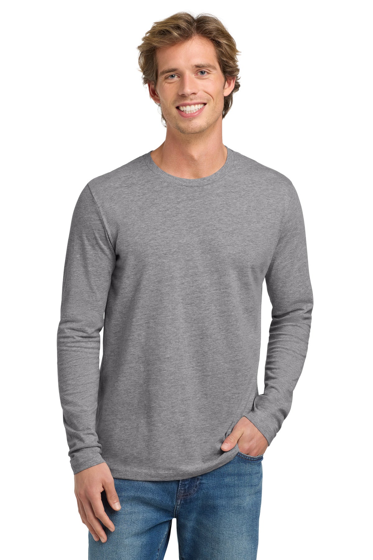 Custom Embroidery or DTF Print - Next Level Apparel ®  Cotton Long Sleeve Tee. NL3601