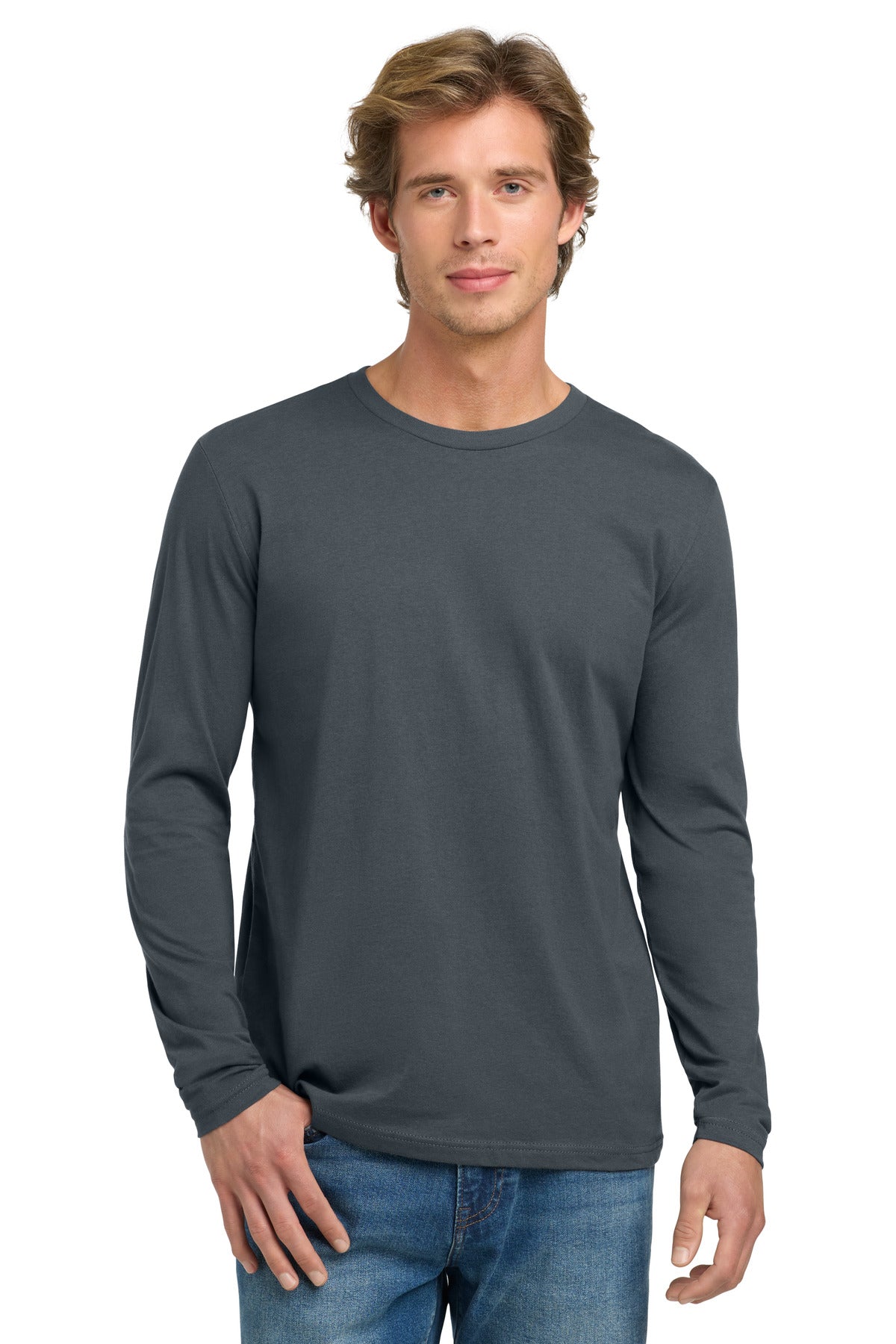 Custom Embroidery or DTF Print - Next Level Apparel ®  Cotton Long Sleeve Tee. NL3601