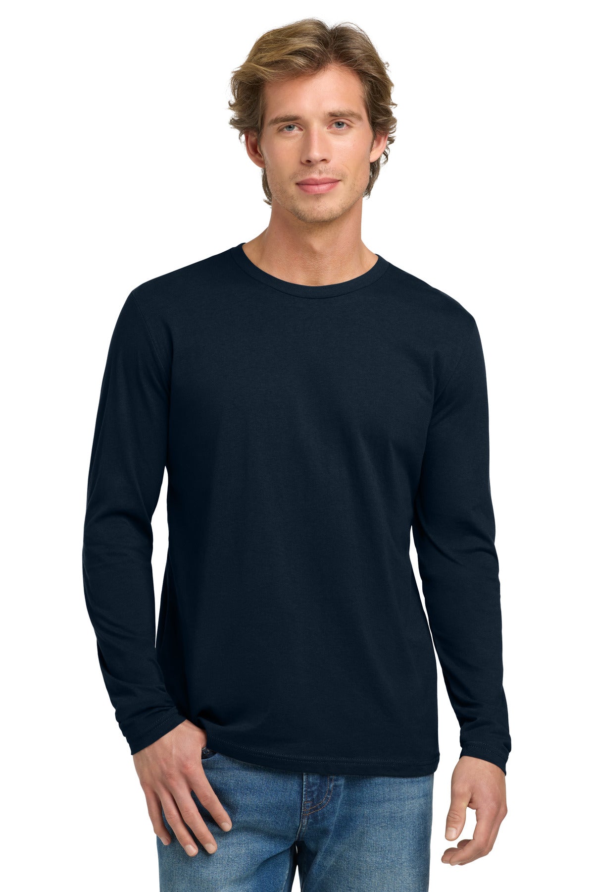 Custom Embroidery or DTF Print - Next Level Apparel ®  Cotton Long Sleeve Tee. NL3601