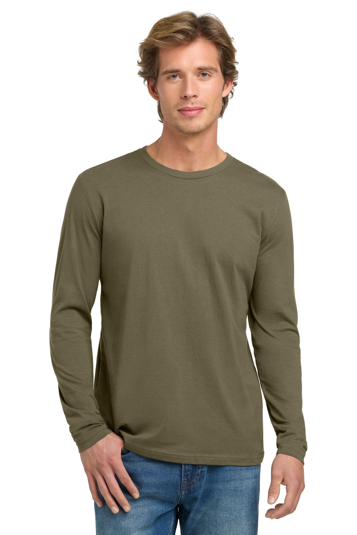Custom Embroidery or DTF Print - Next Level Apparel ®  Cotton Long Sleeve Tee. NL3601