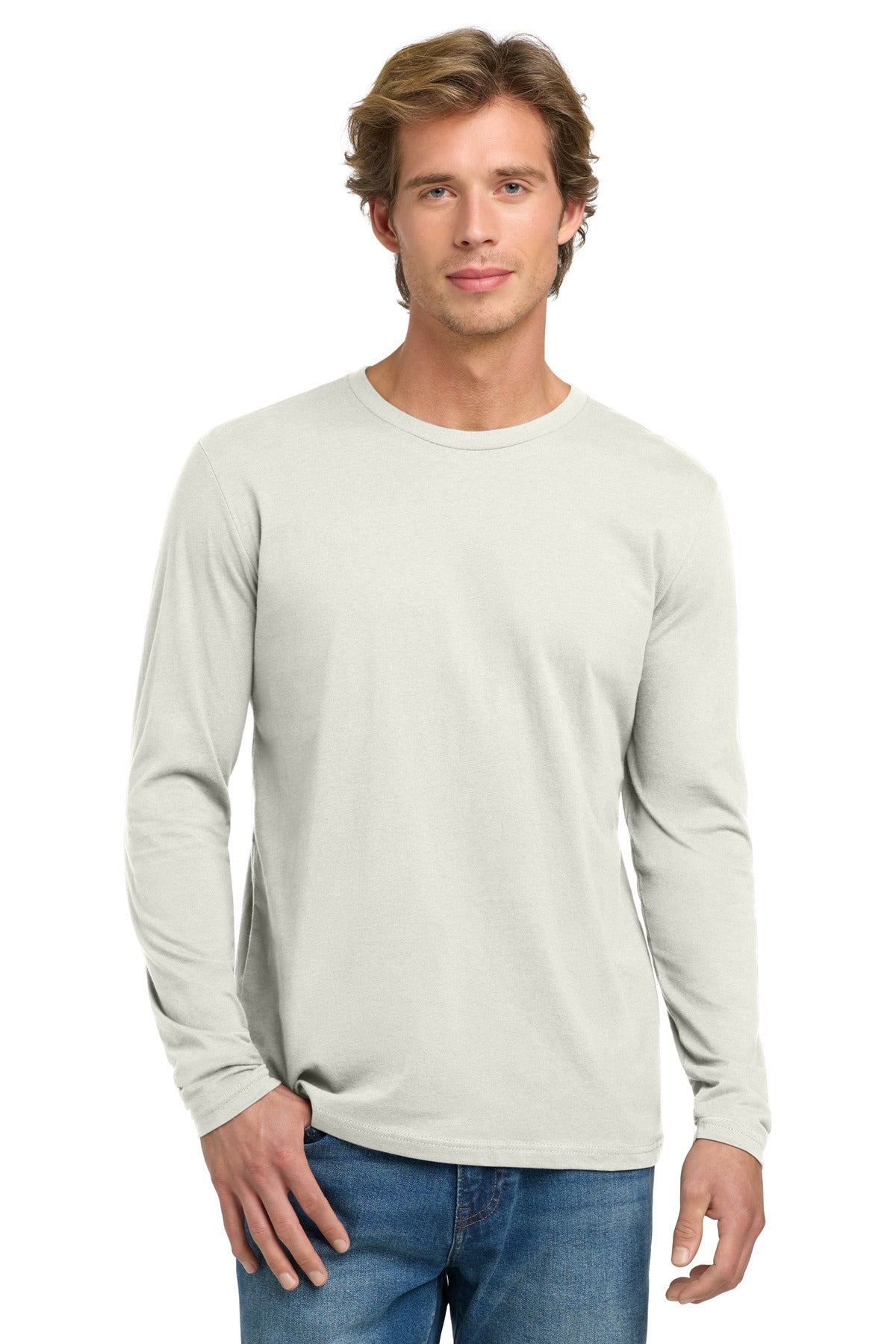Custom Embroidery or DTF Print - Next Level Apparel ®  Cotton Long Sleeve Tee. NL3601