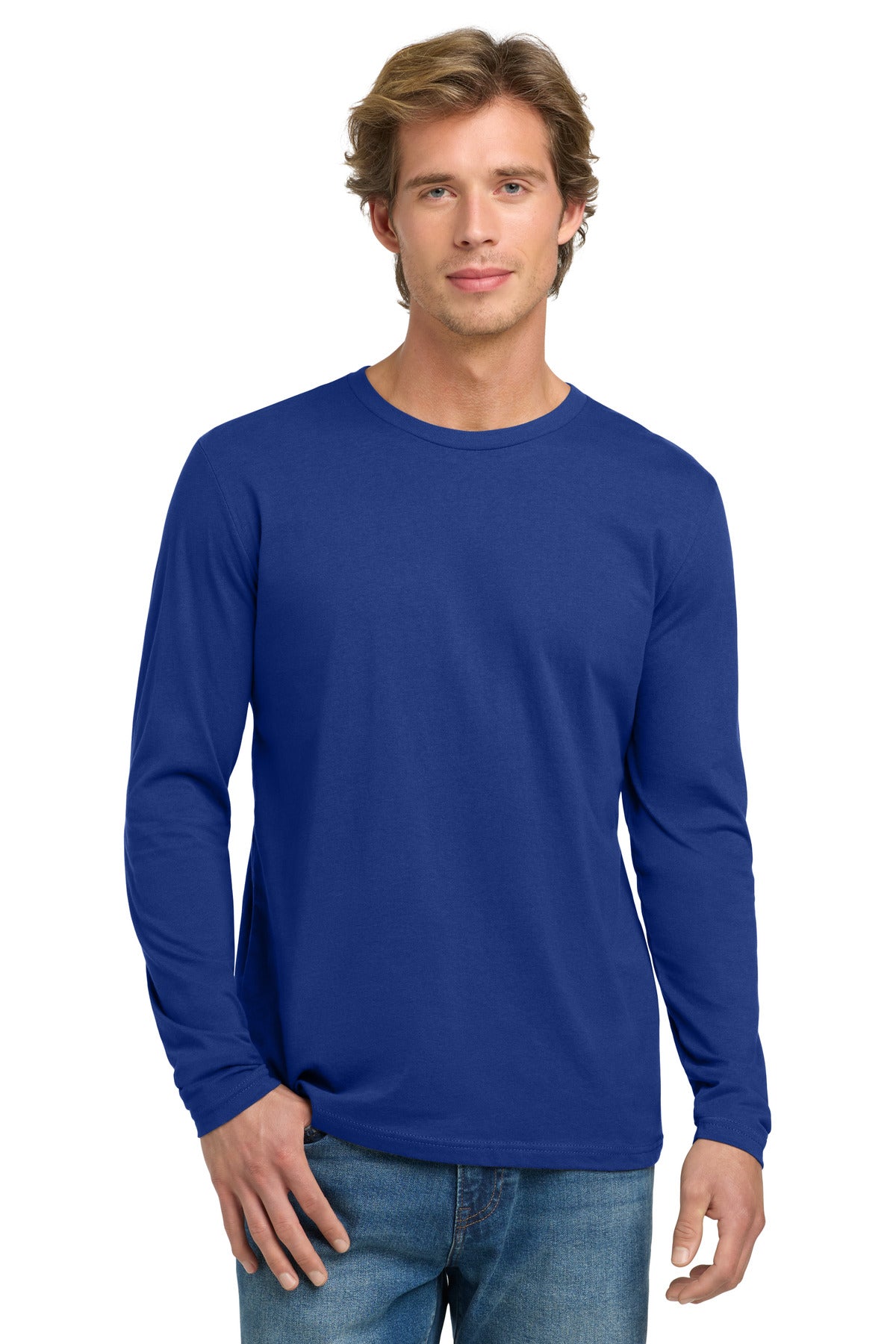 Custom Embroidery or DTF Print - Next Level Apparel ®  Cotton Long Sleeve Tee. NL3601