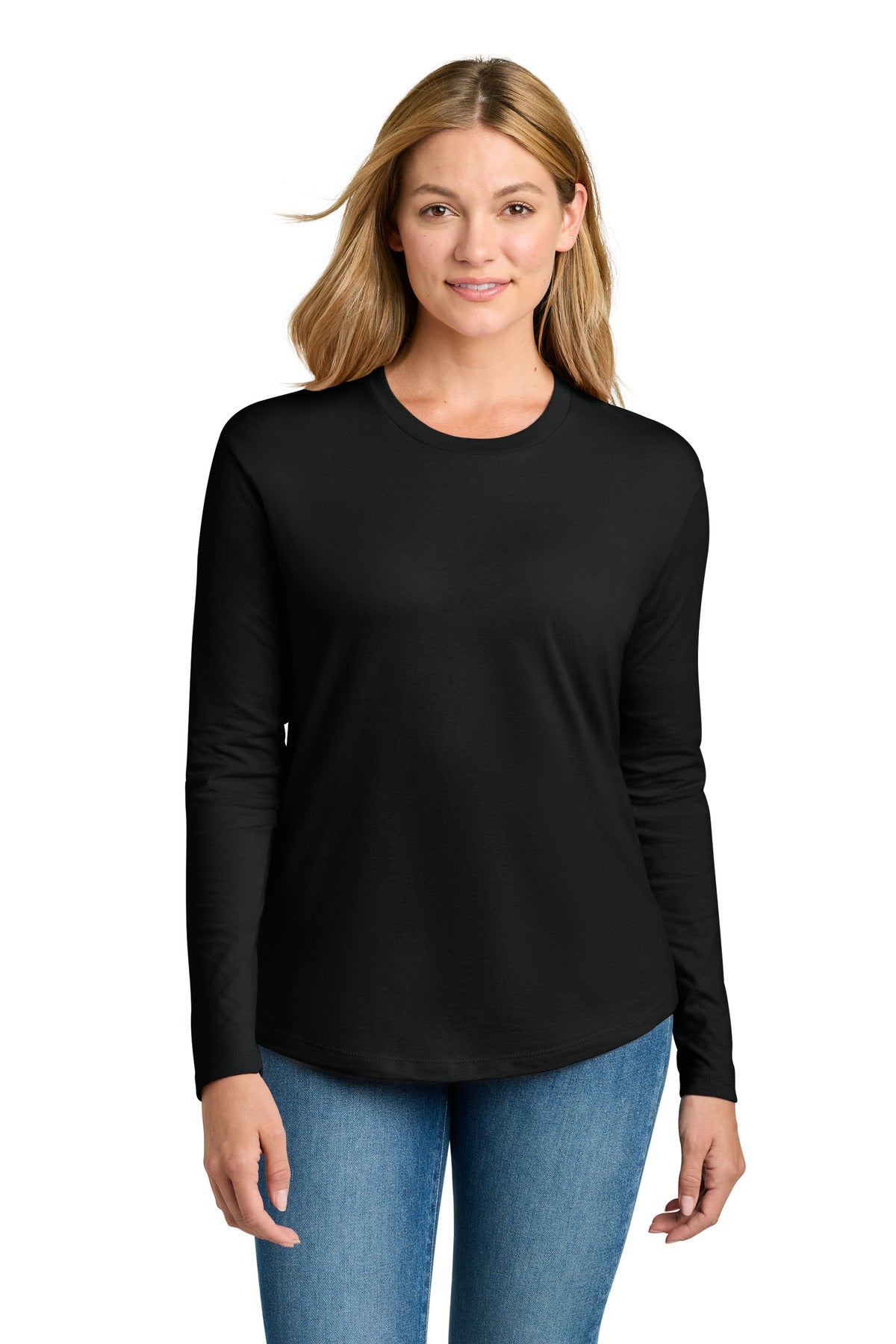 Custom Embroidery or DTF Print - Next Level Apparel ®  Women's Cotton Relaxed Long Sleeve Tee NL3911