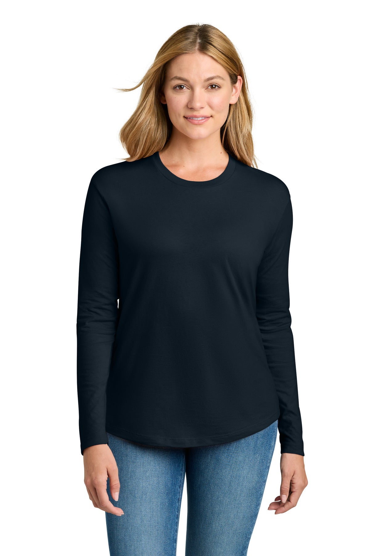 Custom Embroidery or DTF Print - Next Level Apparel ®  Women's Cotton Relaxed Long Sleeve Tee NL3911
