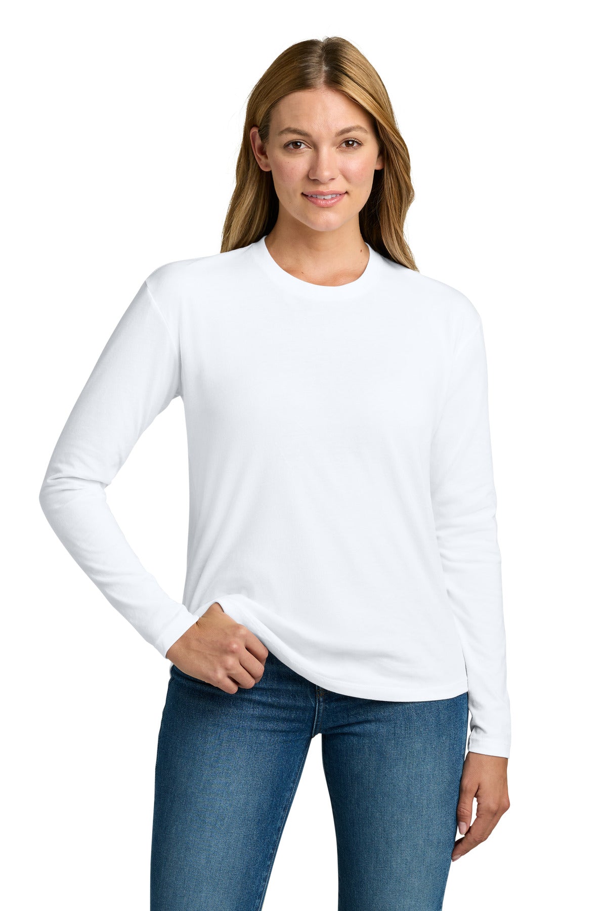 Custom Embroidery or DTF Print - Next Level Apparel ®  Women's Cotton Relaxed Long Sleeve Tee NL3911