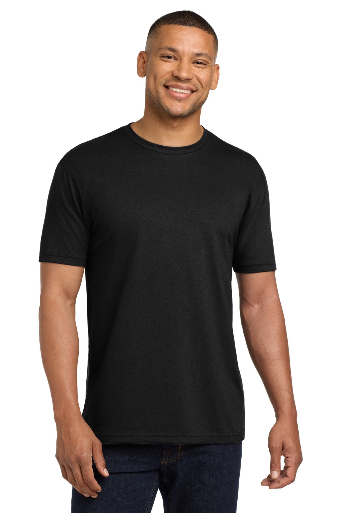 Custom Embroidery or DTF Print - Next Level Apparel ®   Adult CVC Sueded Tee. NL6410