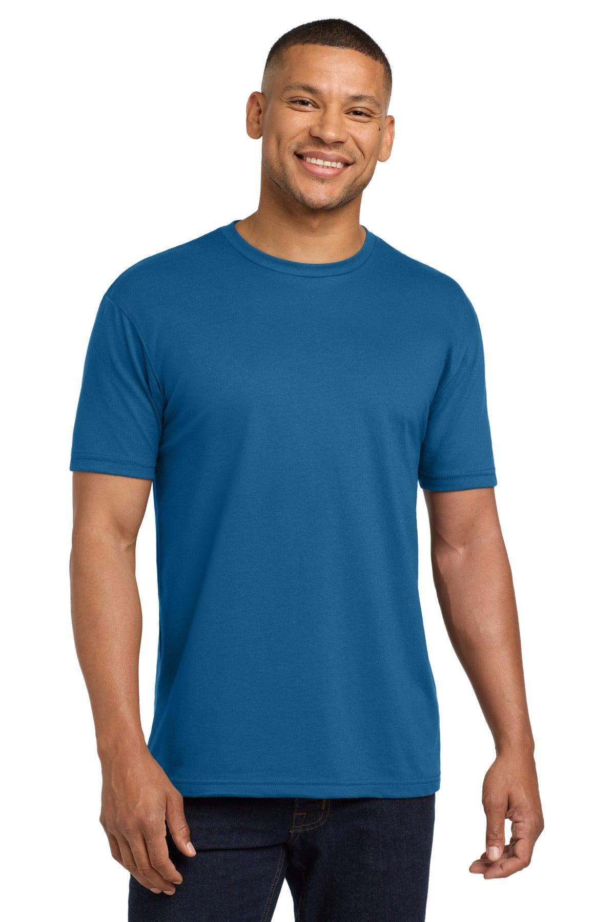 Custom Embroidery or DTF Print - Next Level Apparel ®   Adult CVC Sueded Tee. NL6410