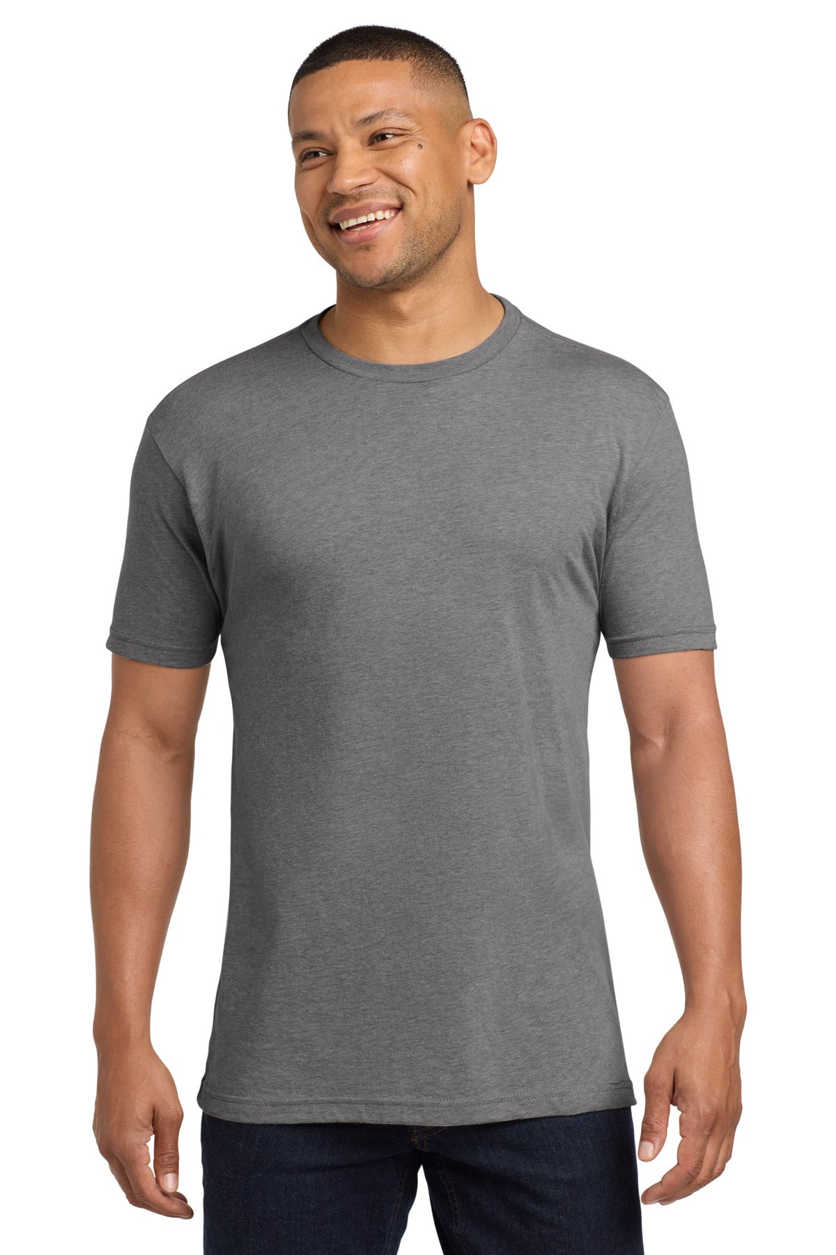 Custom Embroidery or DTF Print - Next Level Apparel ®   Adult CVC Sueded Tee. NL6410