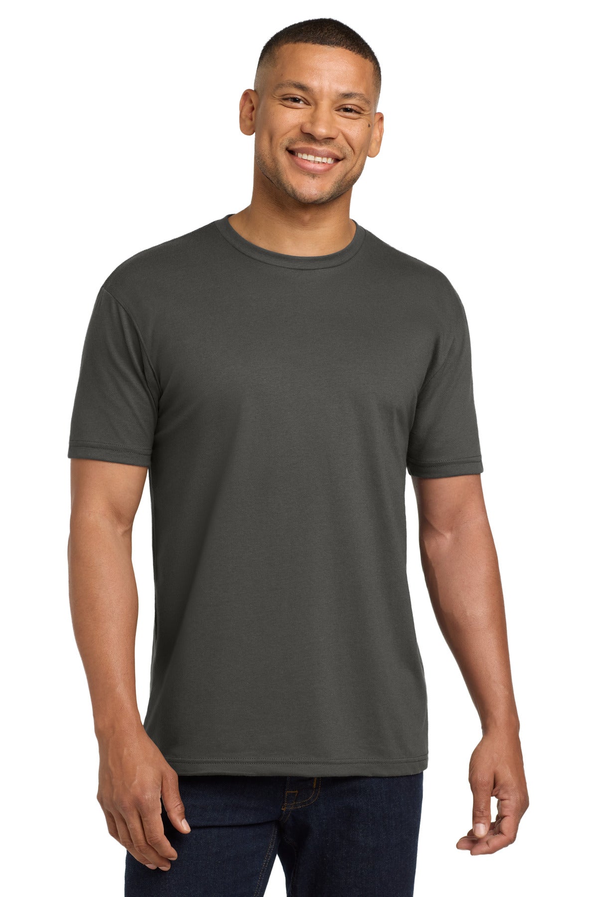 Custom Embroidery or DTF Print - Next Level Apparel ®   Adult CVC Sueded Tee. NL6410