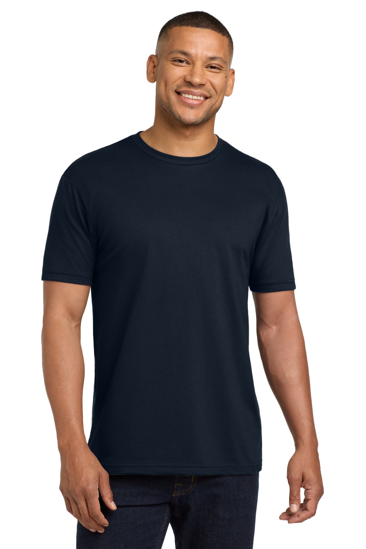 Custom Embroidered - Next Level Apparel®  Adult CVC Sueded Tee. NL6410