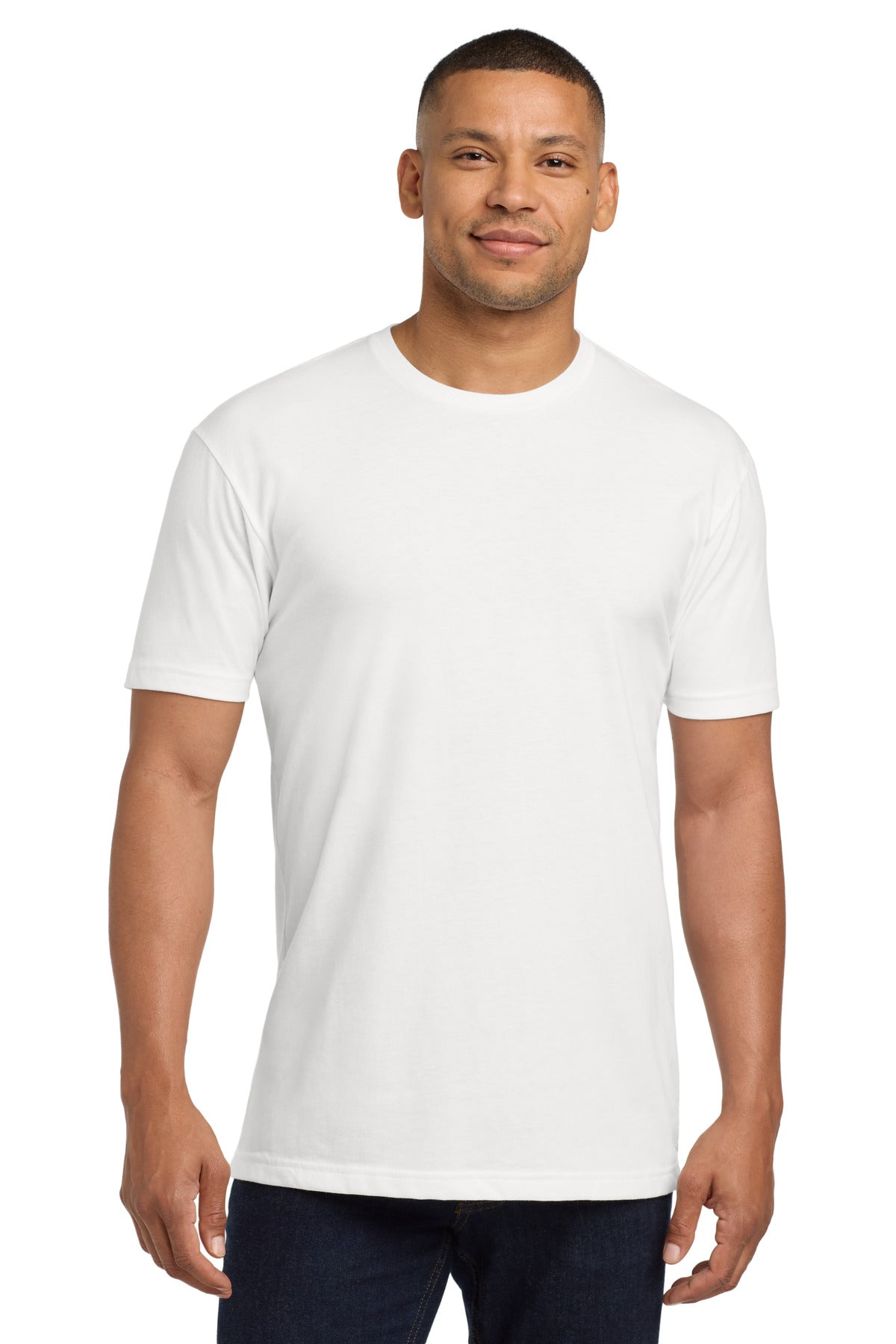 Custom Embroidery or DTF Print - Next Level Apparel ®   Adult CVC Sueded Tee. NL6410