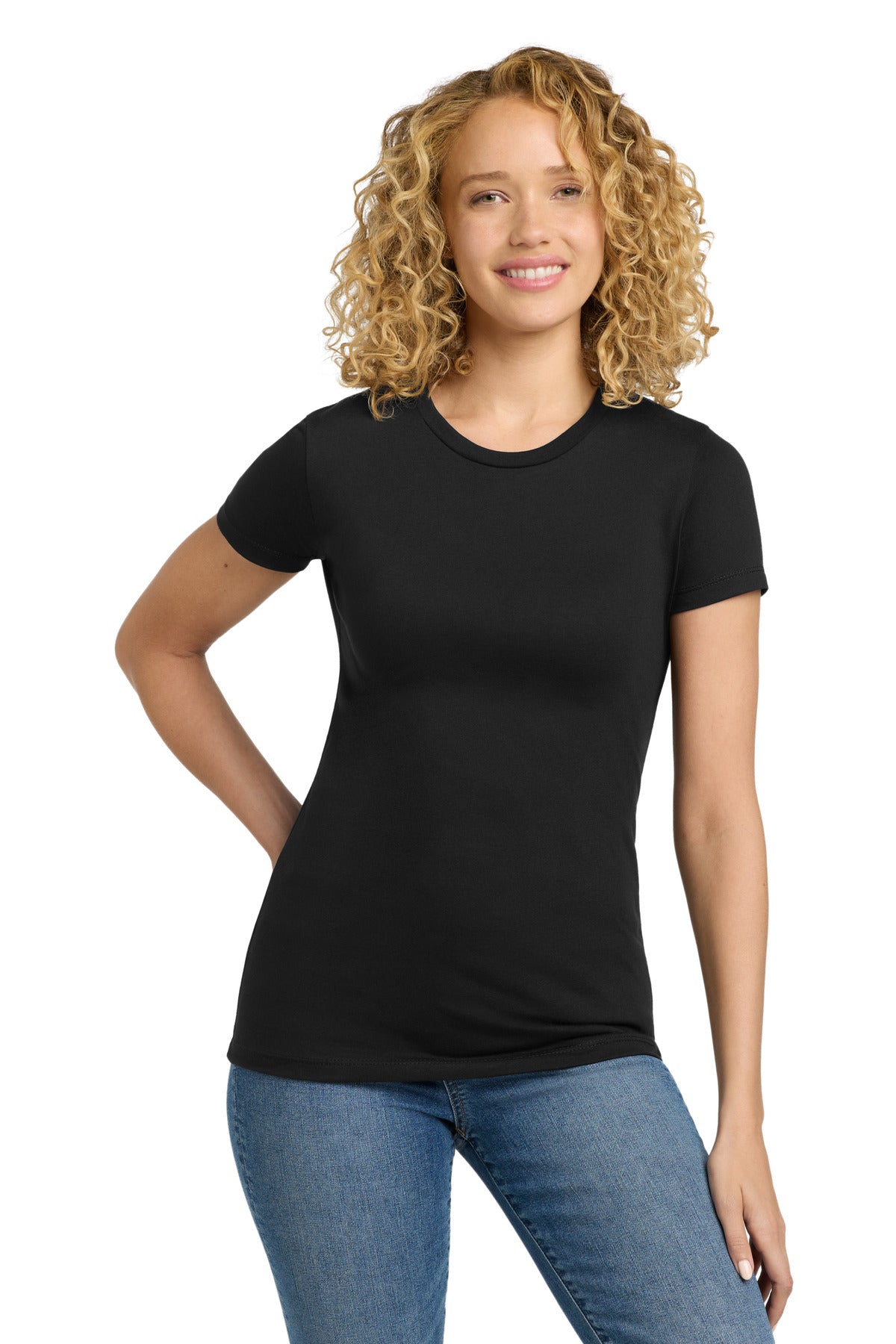 Custom Embroidery or DTF Print - Next Level Apparel ®   Women's CVC Tee. NL6610