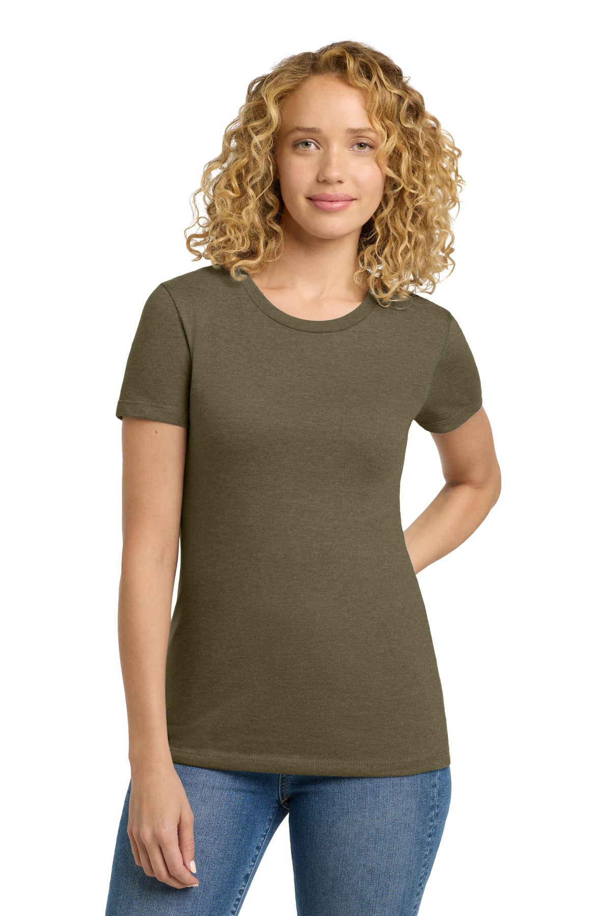 Custom Embroidery or DTF Print - Next Level Apparel ®   Women's CVC Tee. NL6610