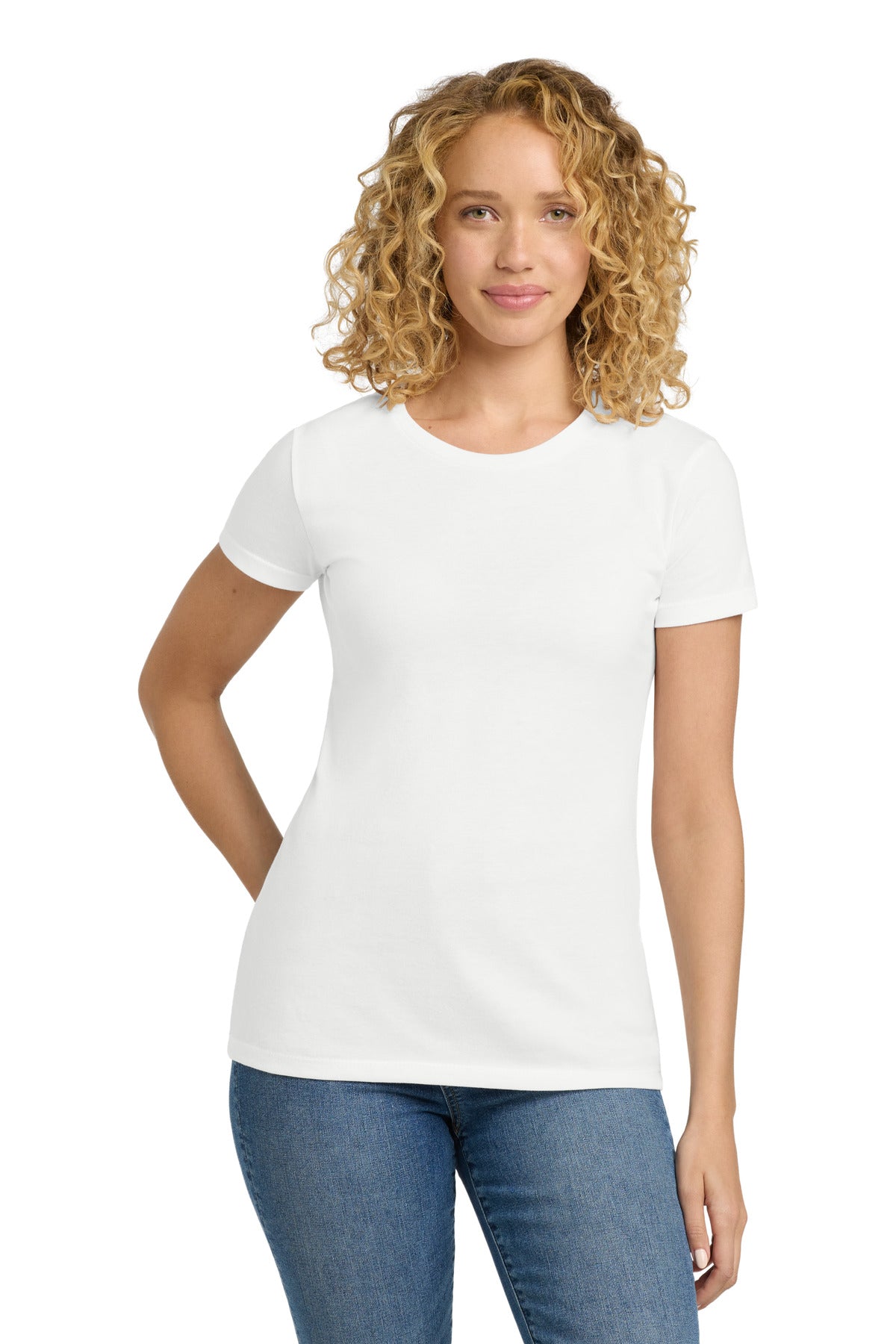 Custom Embroidery or DTF Print - Next Level Apparel ®   Women's CVC Tee. NL6610
