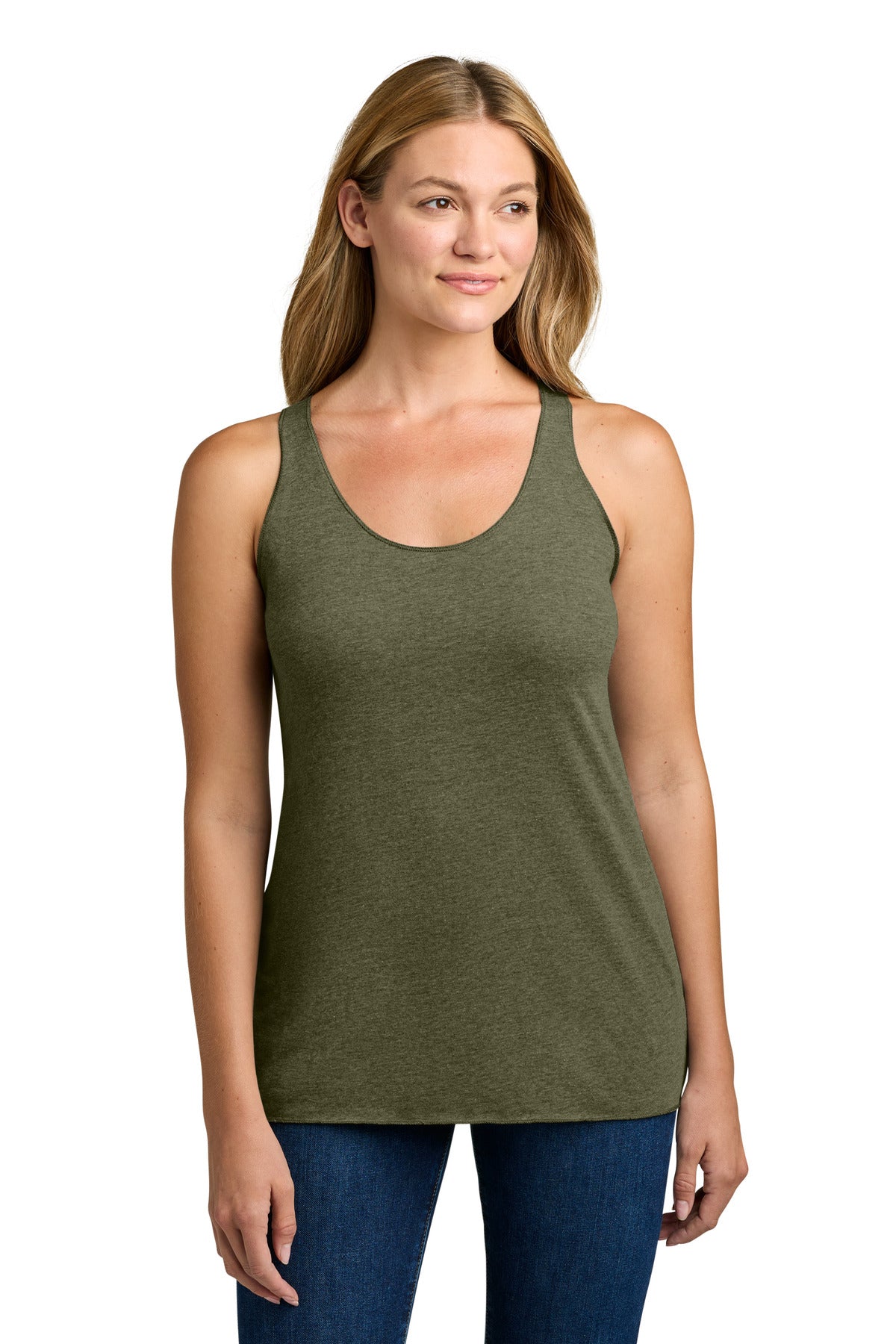 Custom Embroidery or DTF Print - Next Level Apparel ®   Women's Tri-Blend Racerback Tank. NL6733
