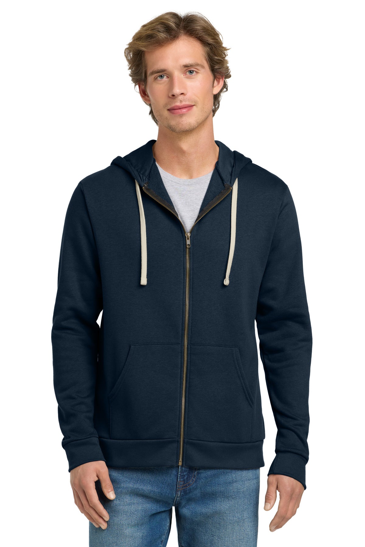 Custom Embroidery or DTF Print - Next Level Apparel ®  Adult Santa Barbara Zip Hoodie. NL9602