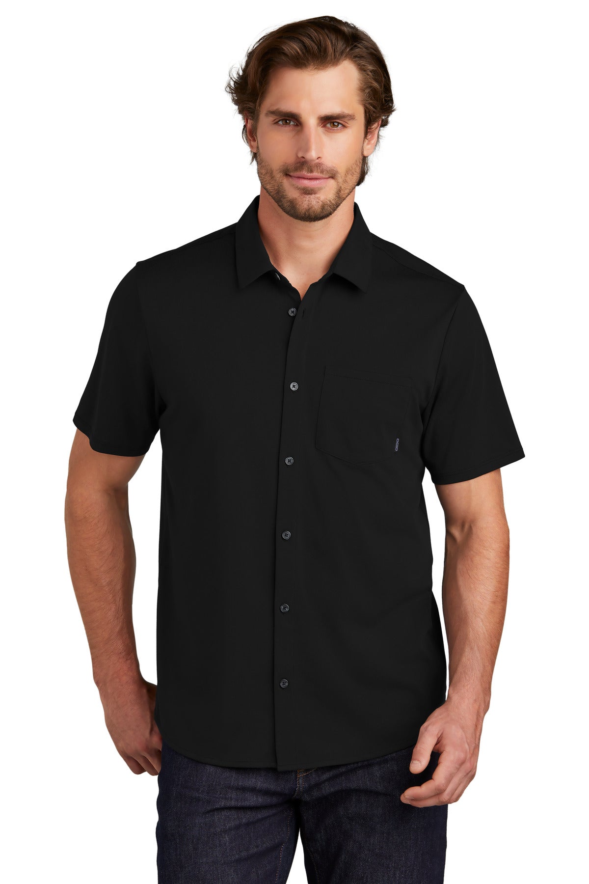 Custom Embroidered or DTF Print on OGIO ®  Extend Short Sleeve Button-Up OG160