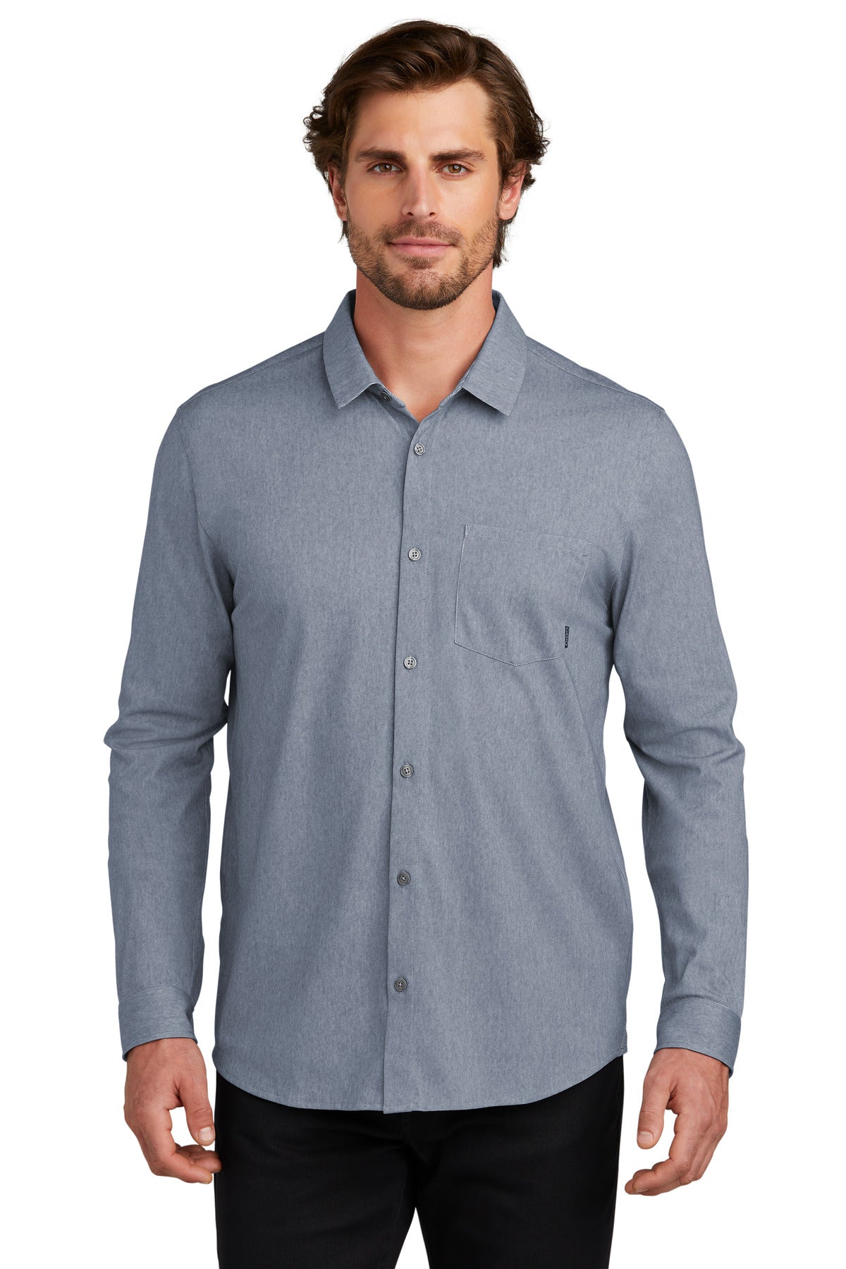 Custom Embroidered or DTF Print on OGIO ®  Extend Long Sleeve Button-Up OG161