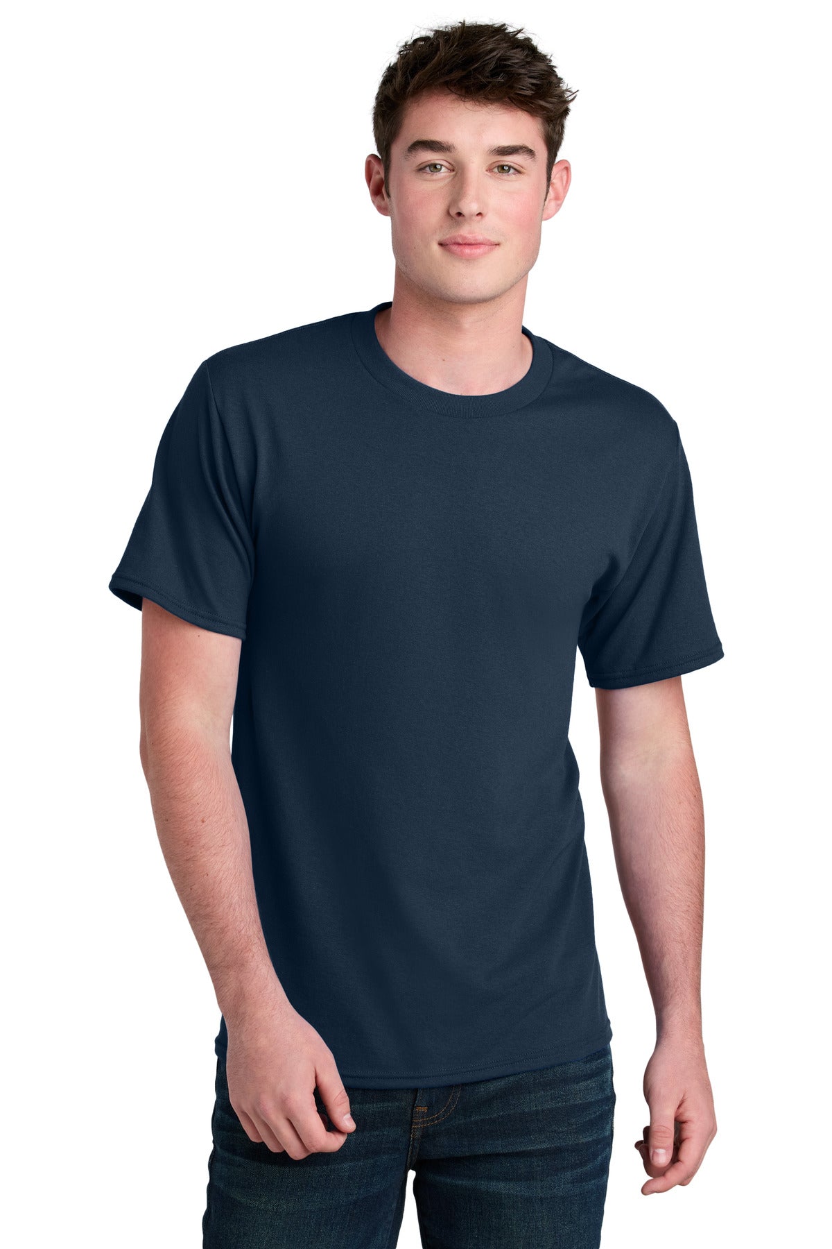 Custom Embroidery or DTF Print - Port & Co ®  Core Blend Recycled Tee PC01