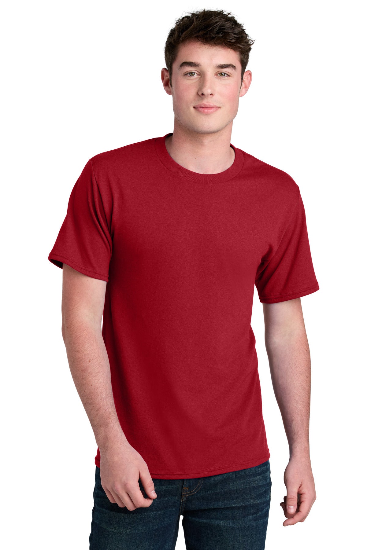 Custom Embroidery or DTF Print - Port & Co ®  Core Blend Recycled Tee PC01