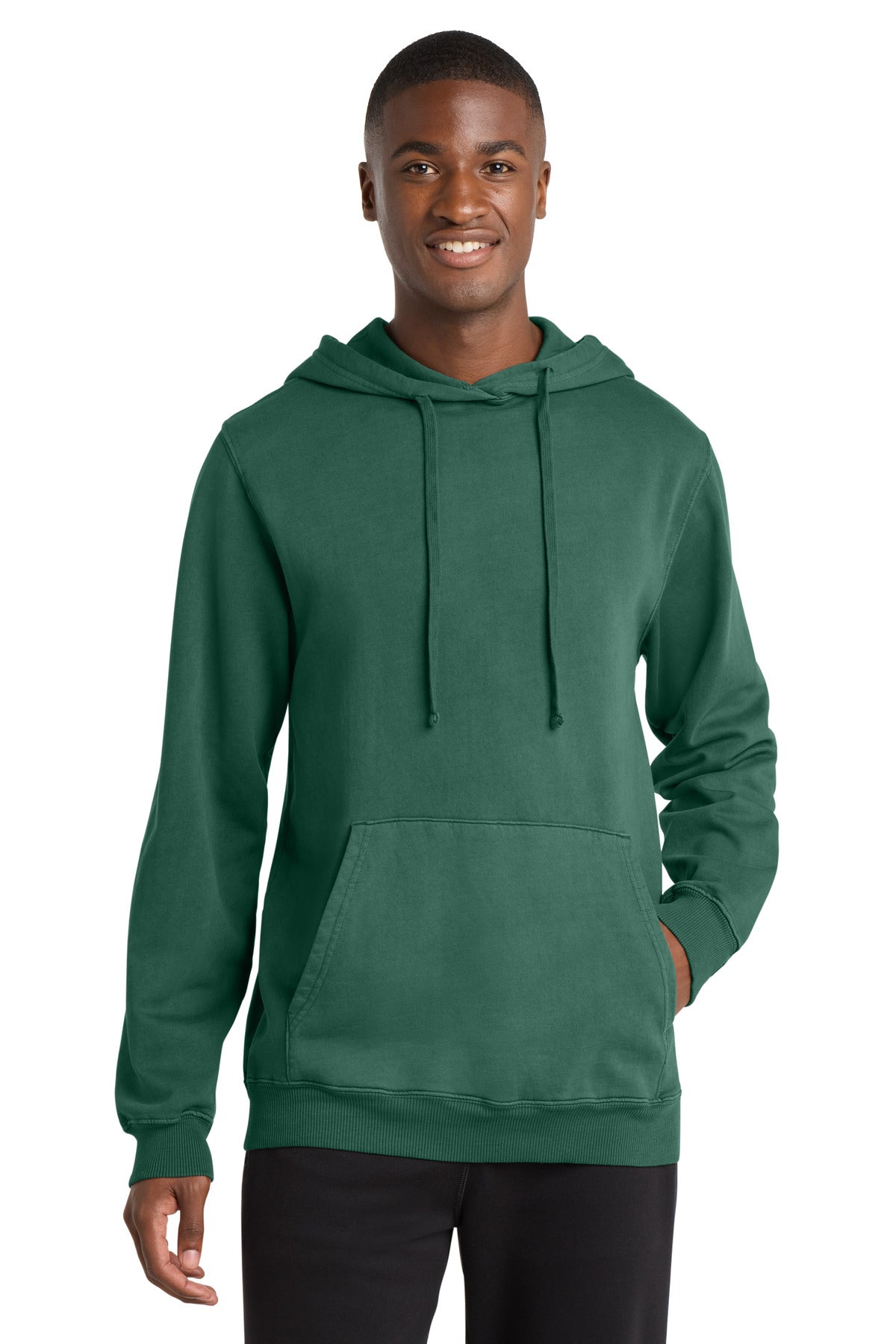 Custom Embroidered or DTF Print on Port & Co ™  Beach Wash ®  Garment-Dyed Pullover Hooded Sweatshirt. PC098H