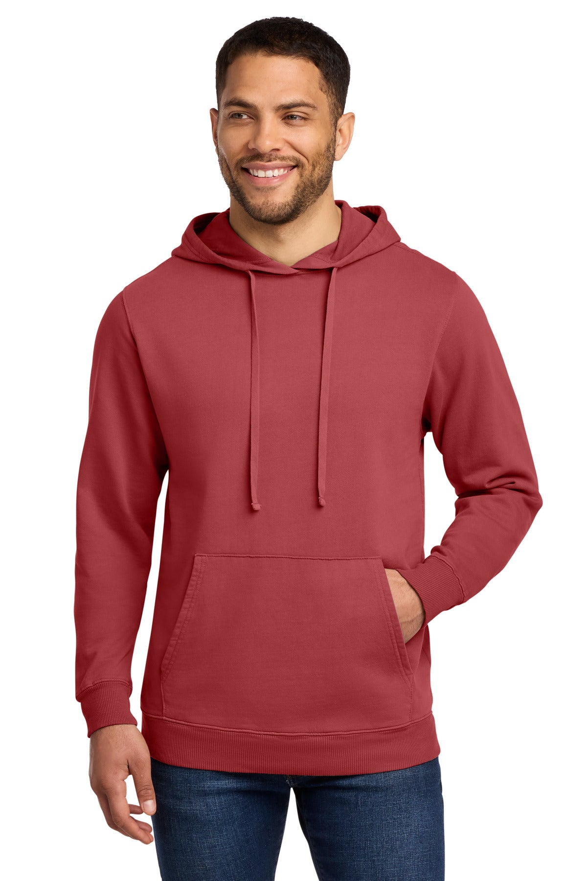 Custom Embroidery or DTF Print - Port & Co ®  Beach Wash ®  Garment-Dyed Pullover Hooded Sweatshirt. PC098H
