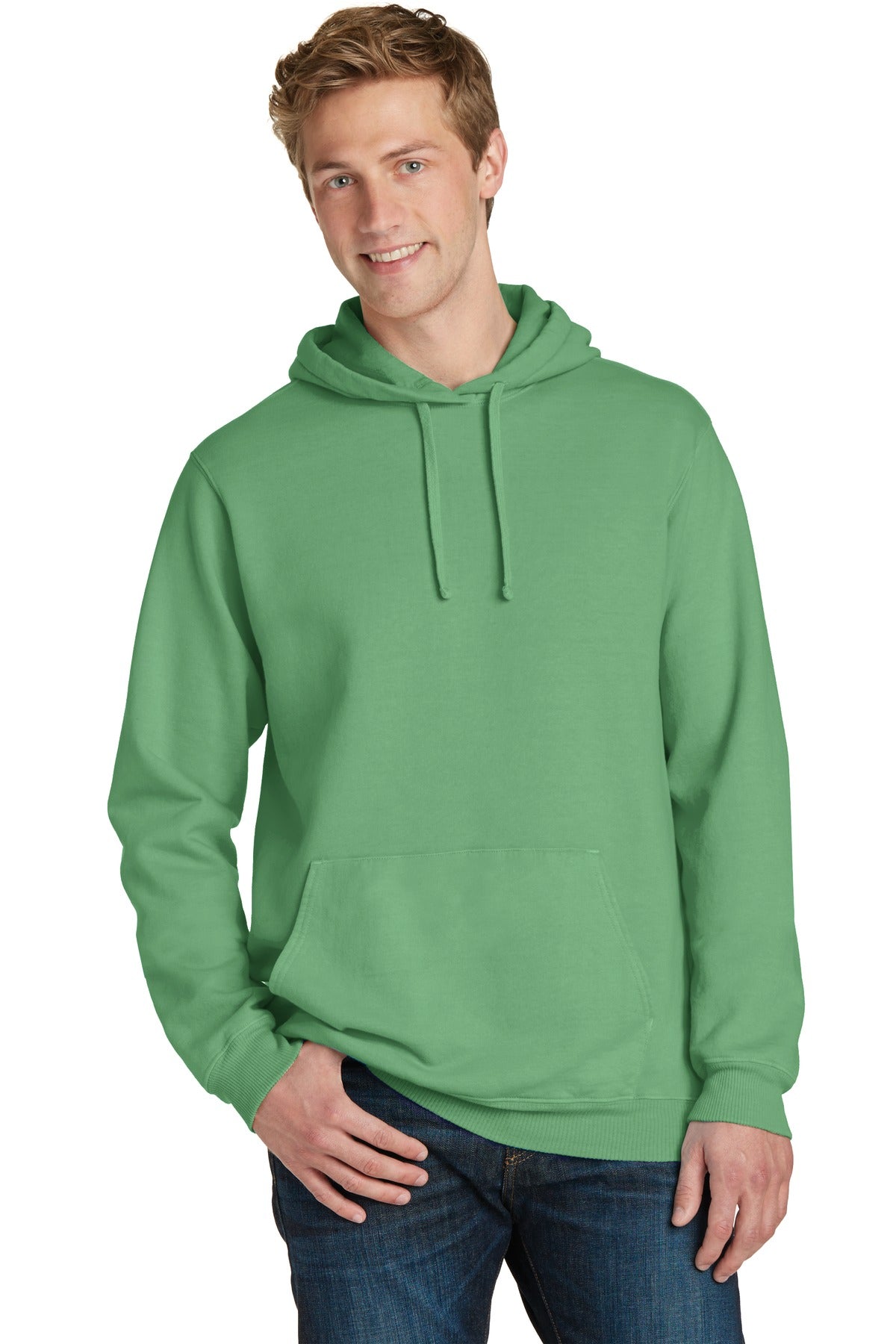 Custom Embroidered or DTF Print on Port & Co ™  Beach Wash ®  Garment-Dyed Pullover Hooded Sweatshirt. PC098H