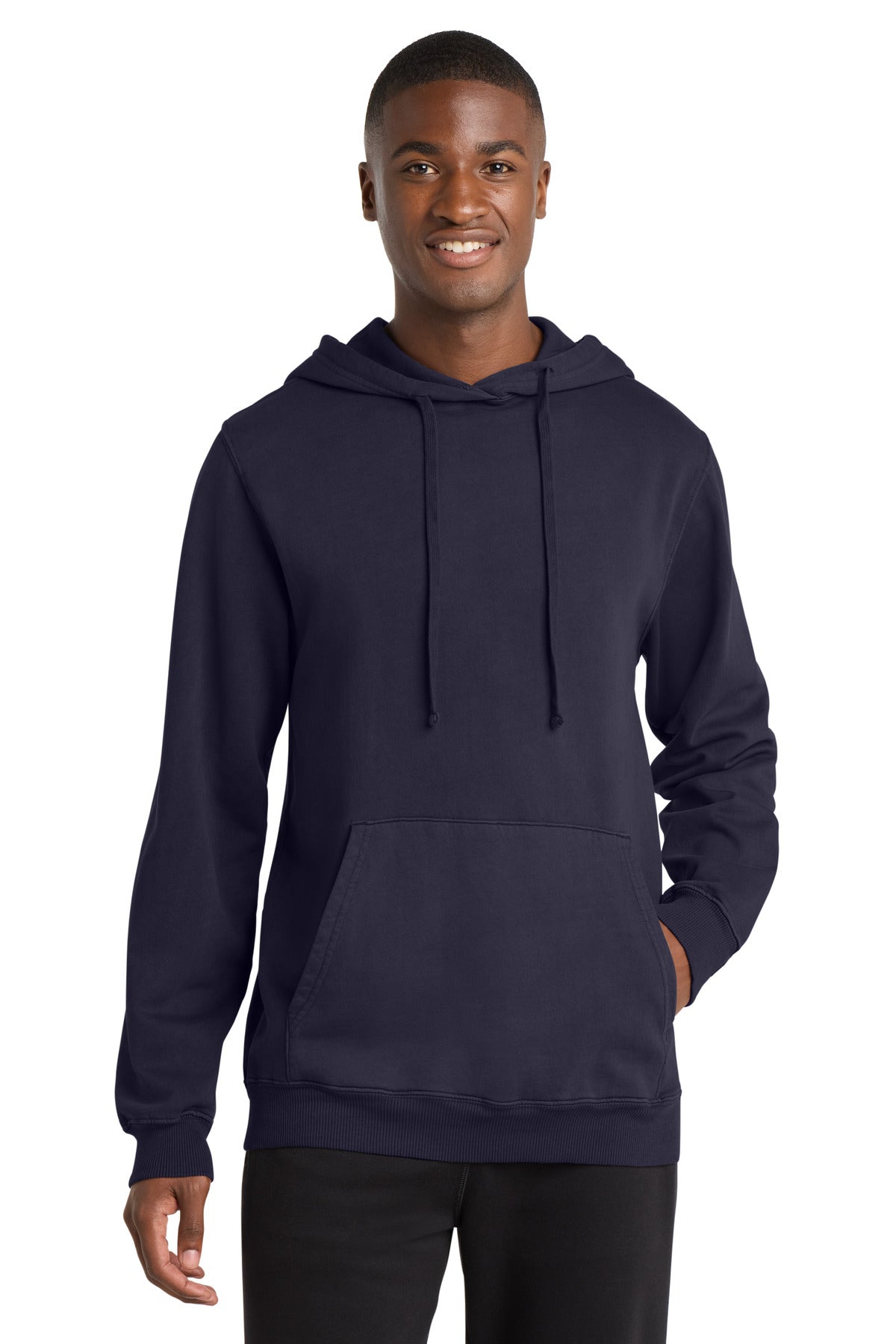 Custom Embroidered or DTF Print on Port & Co ™  Beach Wash ®  Garment-Dyed Pullover Hooded Sweatshirt. PC098H
