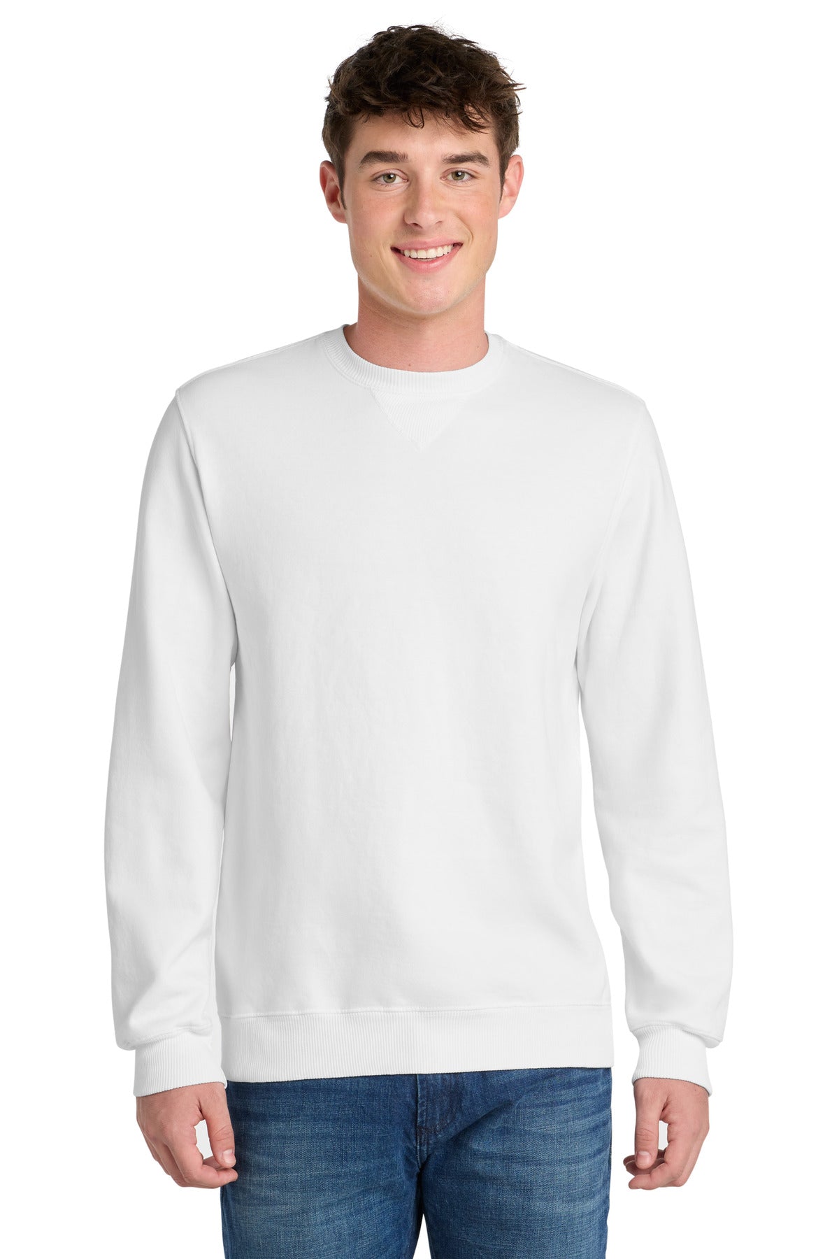 Custom Embroidery or DTF Print - Port & Co ®  Beach Wash ®  Garment-Dyed Crewneck Sweatshirt PC098