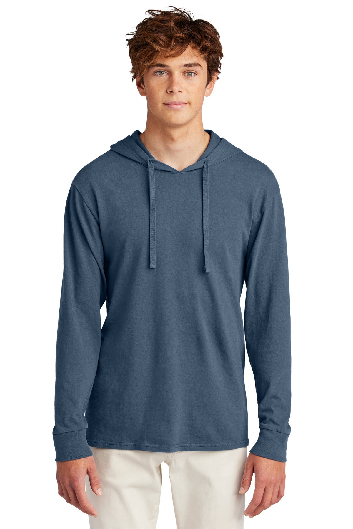 Custom Embroidery or DTF Print - Port & Co ™  Beach Wash ®  Garment-Dyed Pullover Hooded Tee PC099H