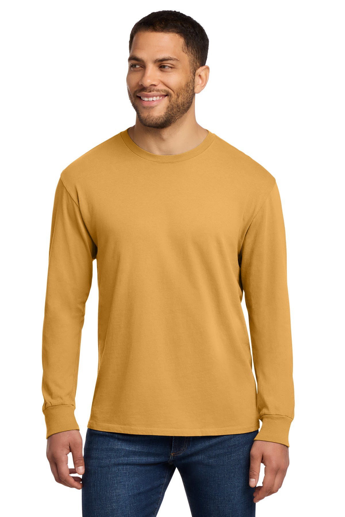 Custom Embroidery or DTF Print - Port & Co ®  Beach Wash ®  Garment-Dyed Long Sleeve Tee PC099LS
