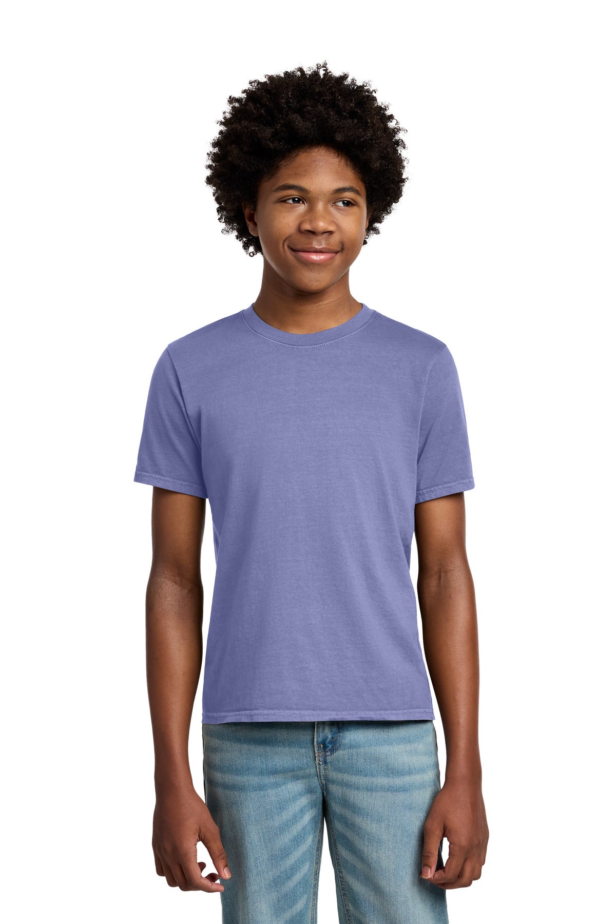 Custom Embroidery or DTF Print - Port & Co ®  Youth Beach Wash ®  Garment-Dyed Tee. PC099Y
