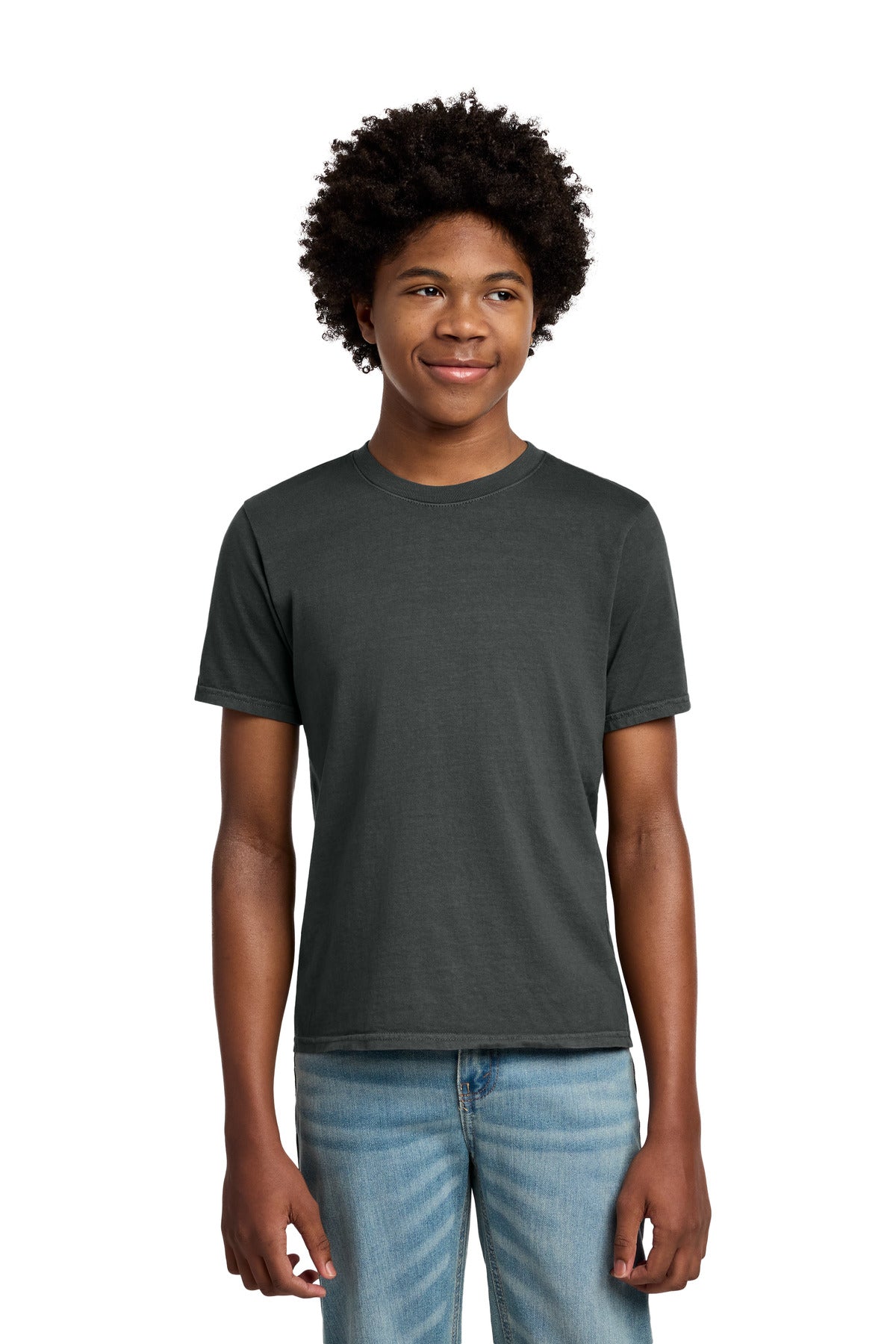 Custom Embroidery or DTF Print - Port & Co ®  Youth Beach Wash ®  Garment-Dyed Tee. PC099Y