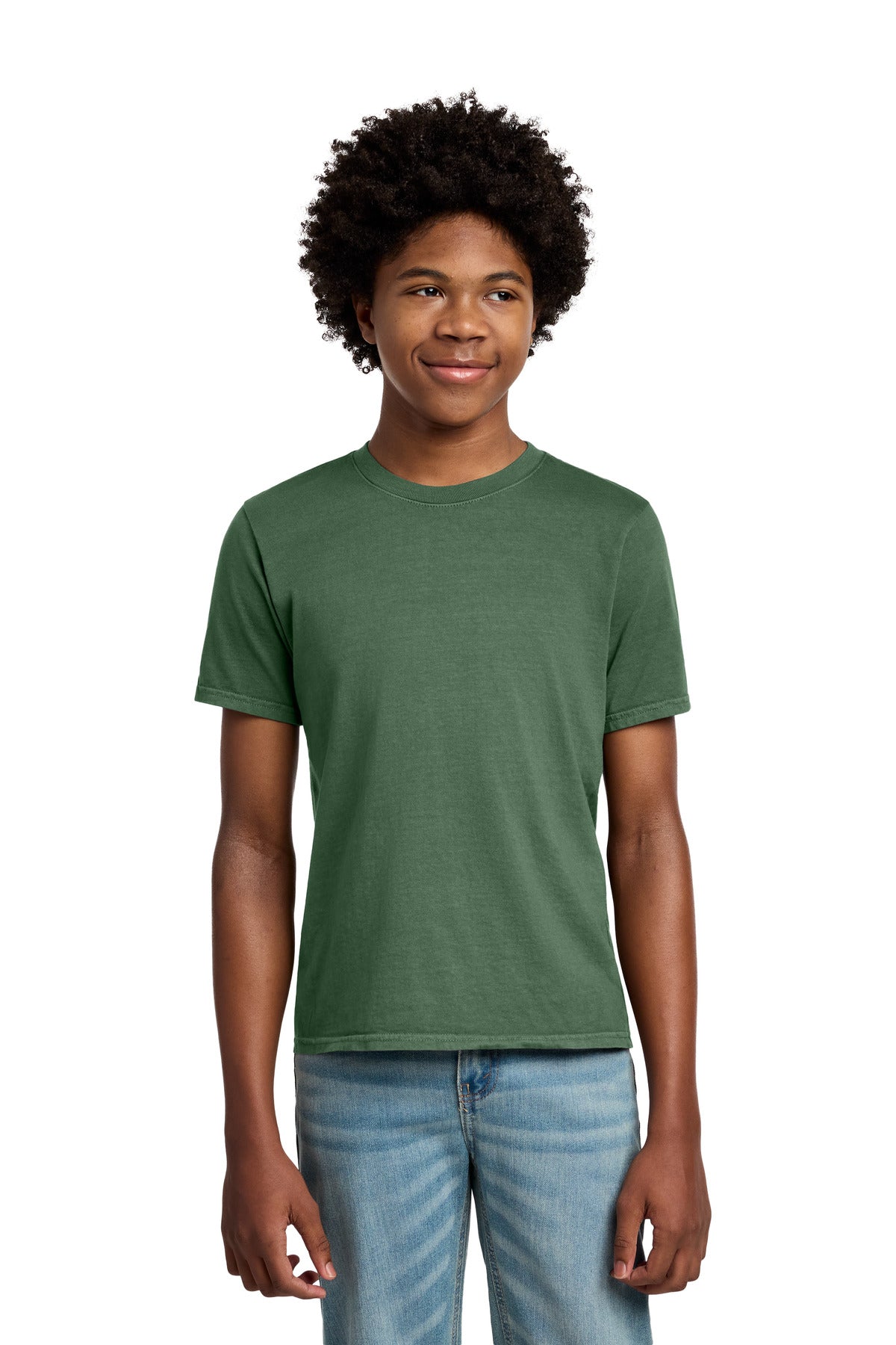 Custom Embroidery or DTF Print - Port & Co ®  Youth Beach Wash ®  Garment-Dyed Tee. PC099Y