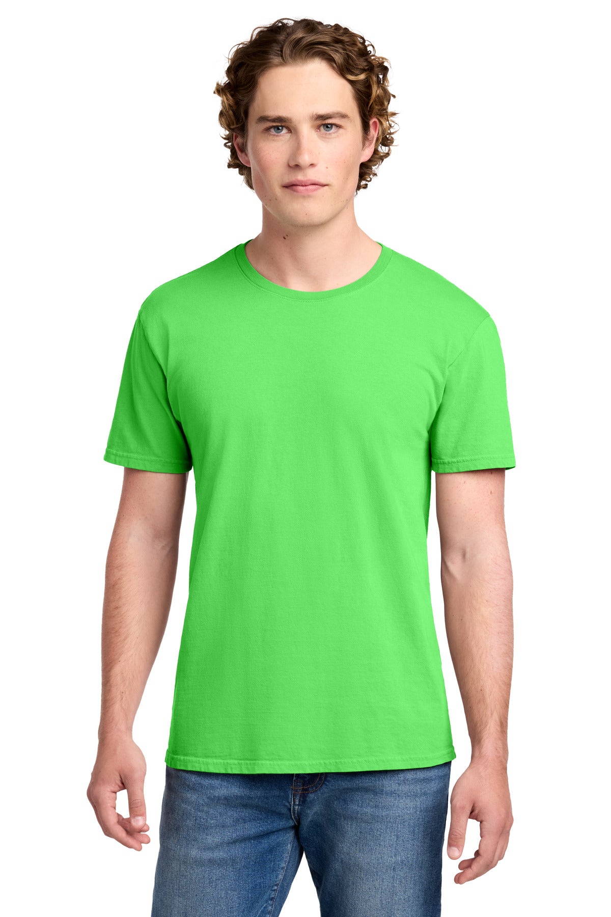 Custom Embroidery or DTF Print - Port & Co ®  Beach Wash ®  Garment-Dyed Tee. PC099
