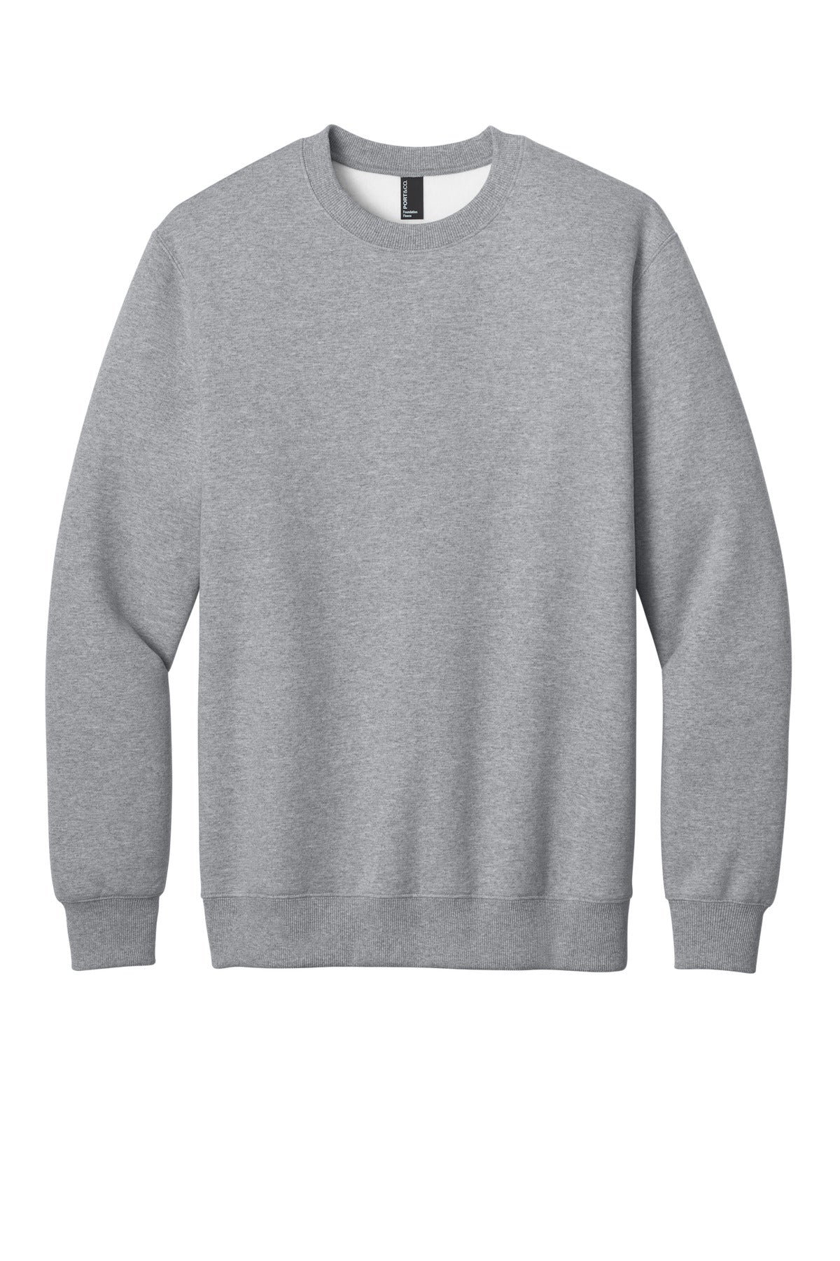 Custom Embroidery or DTF Print - Port & Co ™  Foundation Fleece Pullover Crewneck Sweatshirt PC107
