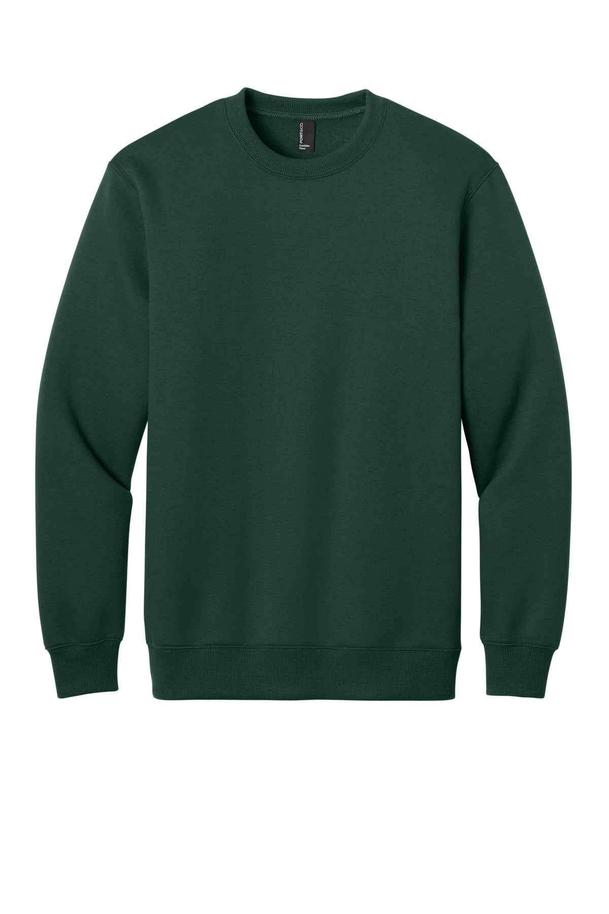Custom Embroidery or DTF Print - Port & Co ™  Foundation Fleece Pullover Crewneck Sweatshirt PC107
