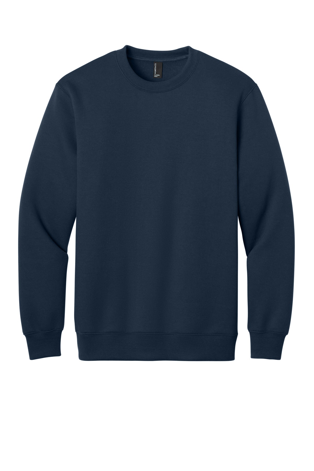 Custom Embroidery or DTF Print - Port & Co ™  Foundation Fleece Pullover Crewneck Sweatshirt PC107
