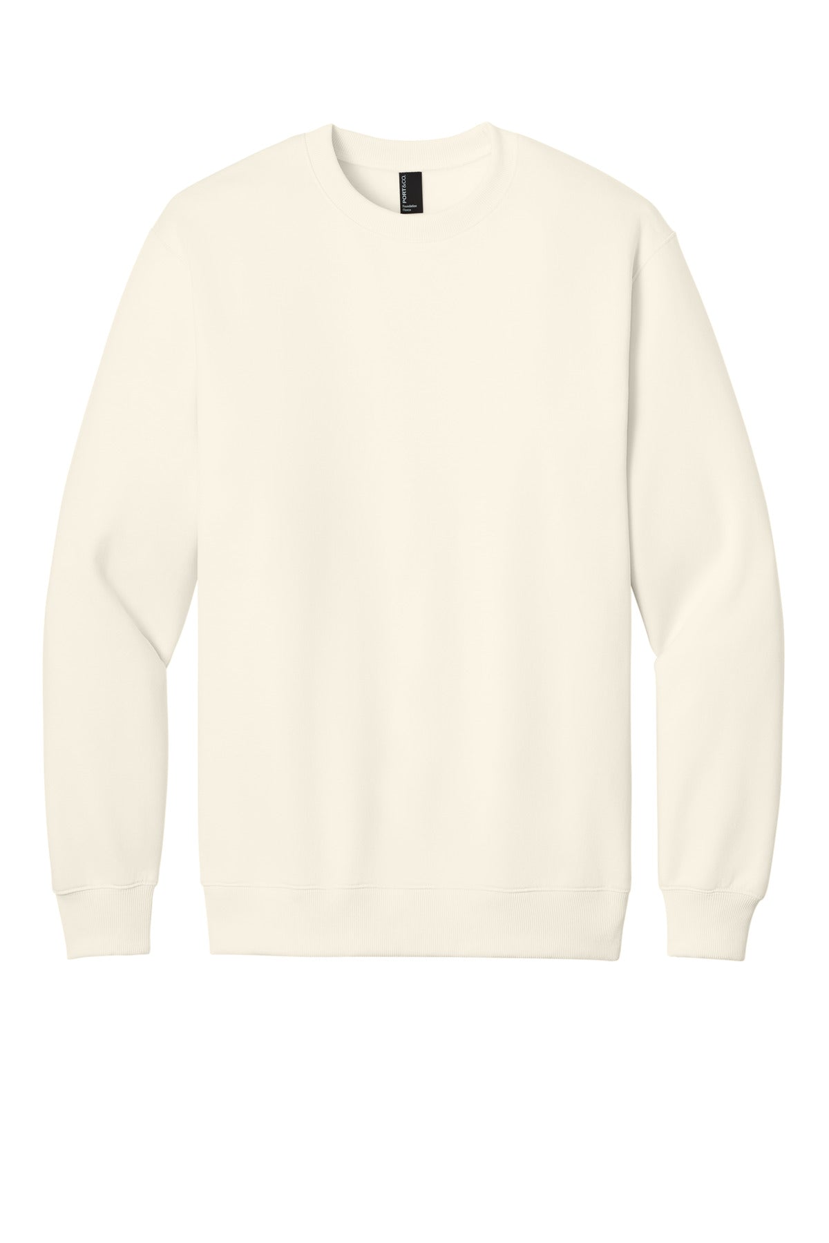 Custom Embroidery or DTF Print - Port & Co ™  Foundation Fleece Pullover Crewneck Sweatshirt PC107